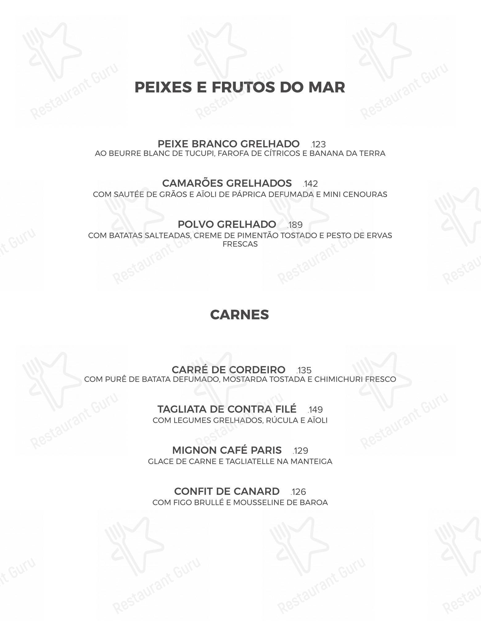 Menu para K.sa Restaurante em Curitiba