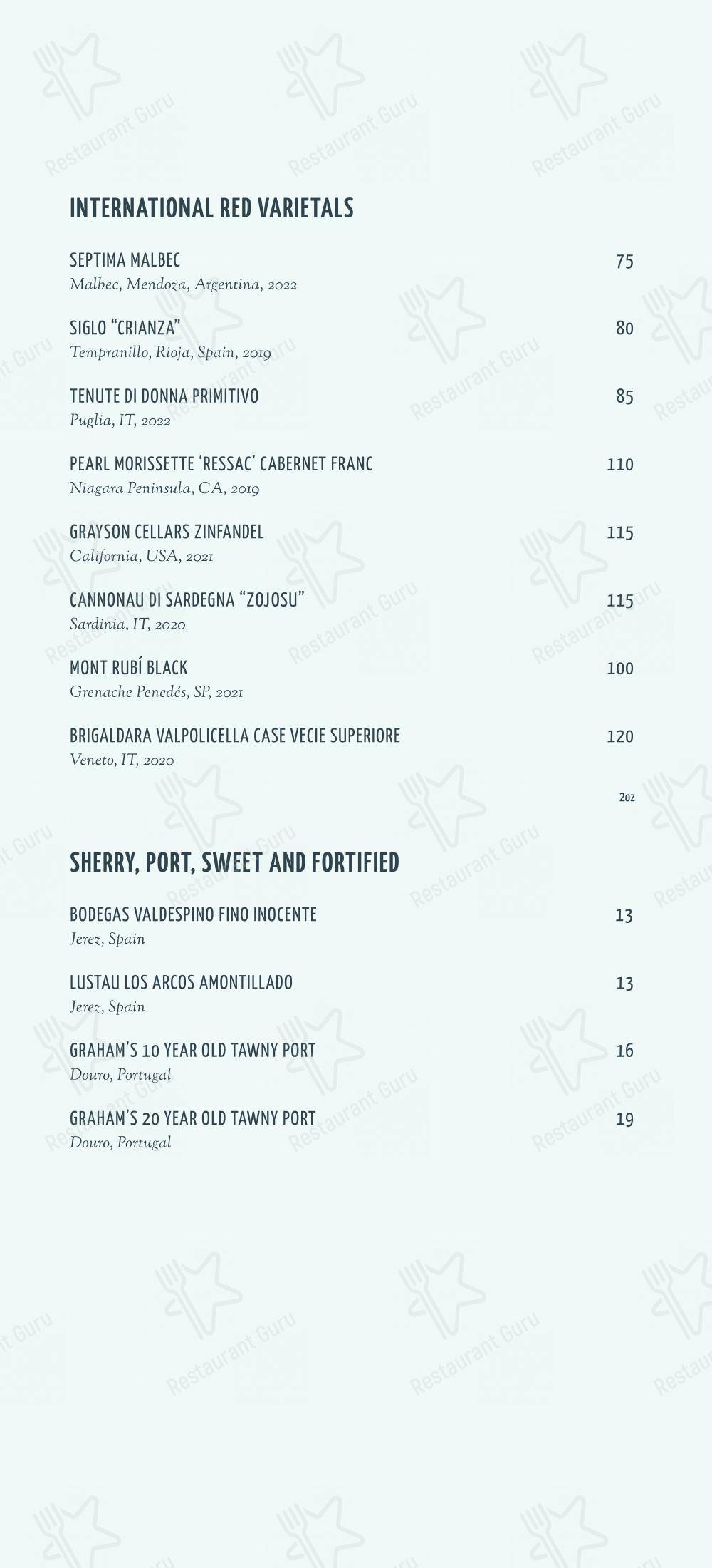 Menu pour KŌST - repas et boissons