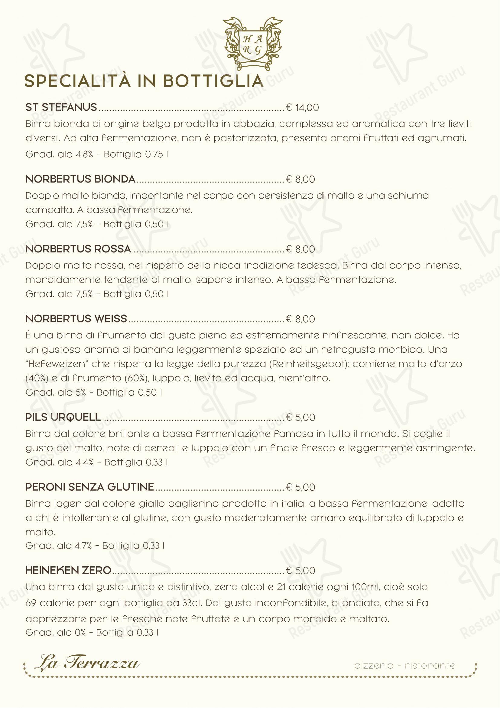 Menu per La Terrazza in Rivarolo Canavese