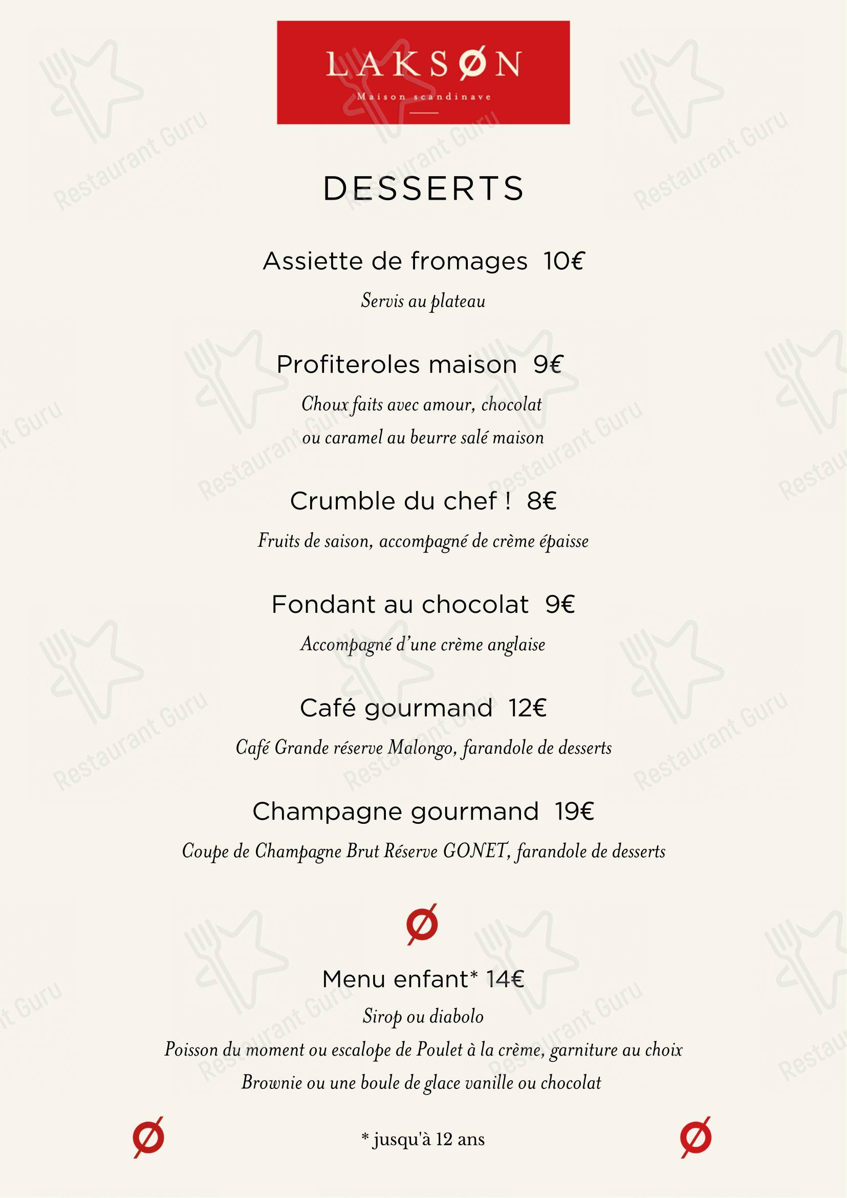 Menu pour Laksøn Rouen restaurant