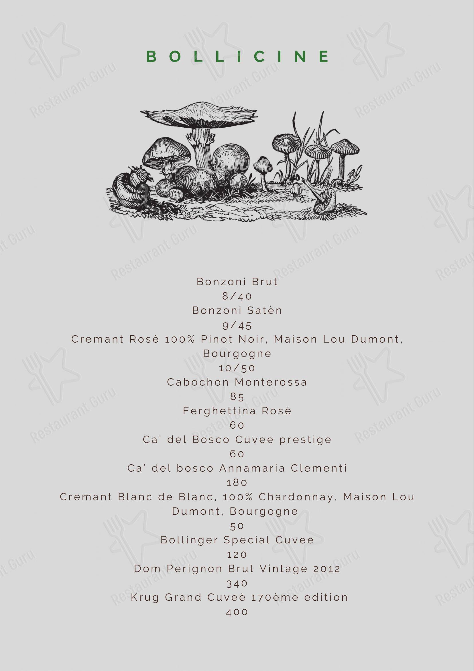 Menu per MEMENTO