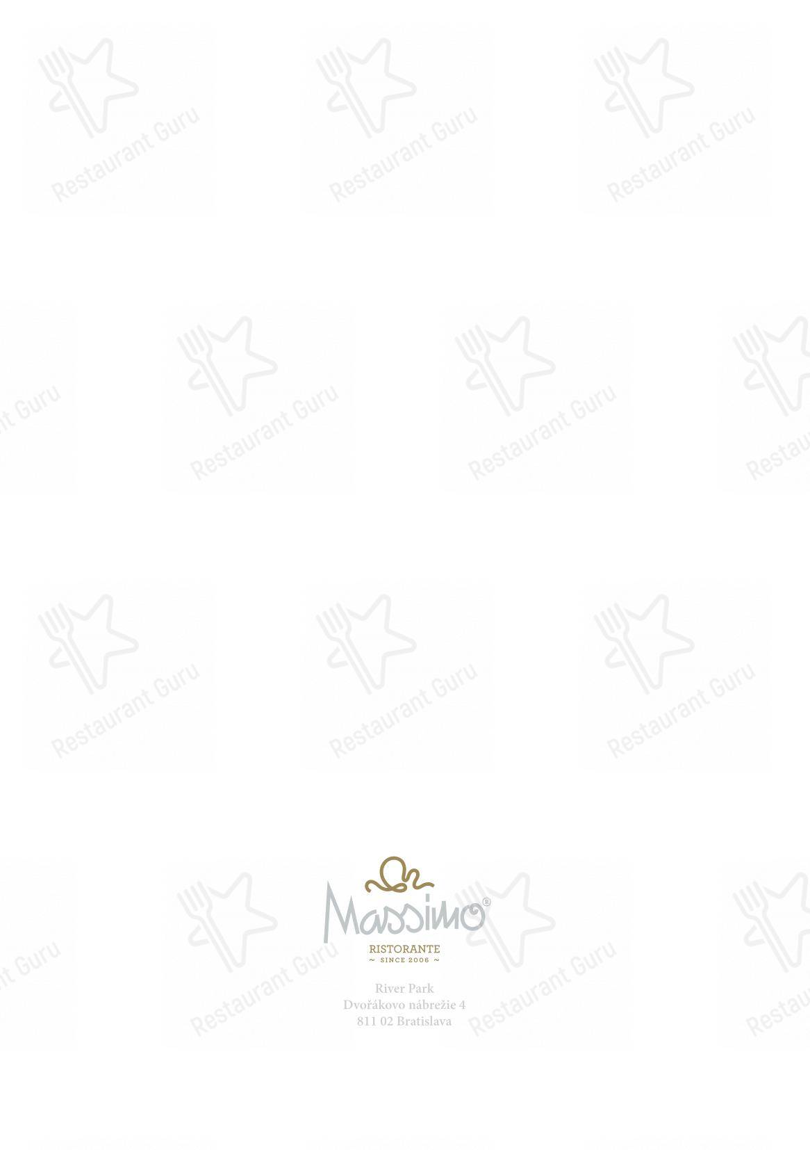 Massimo Ristorante dans Bratislava - Menu