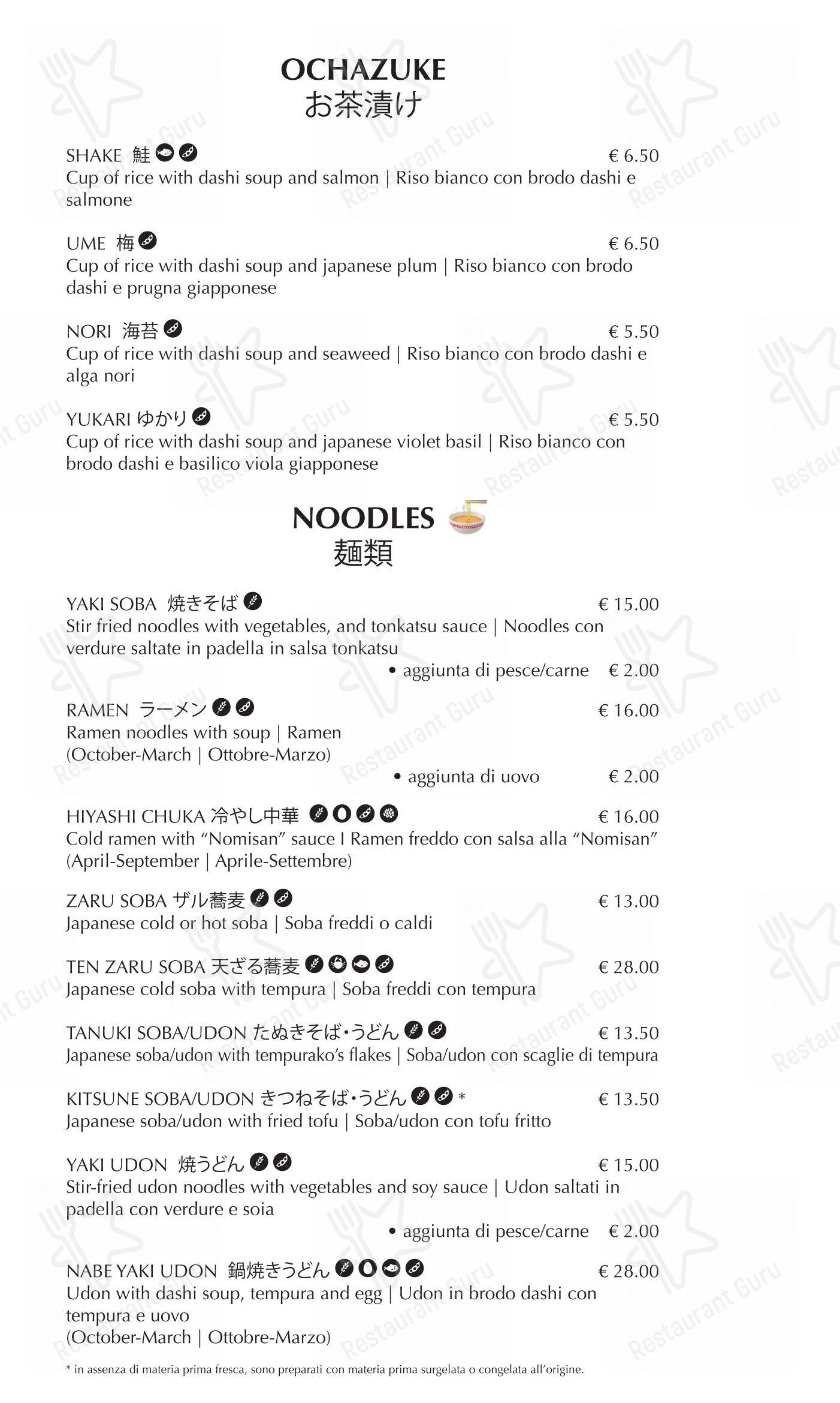 Menu per Nomisan Sushi Ristorante Giapponese ristorante