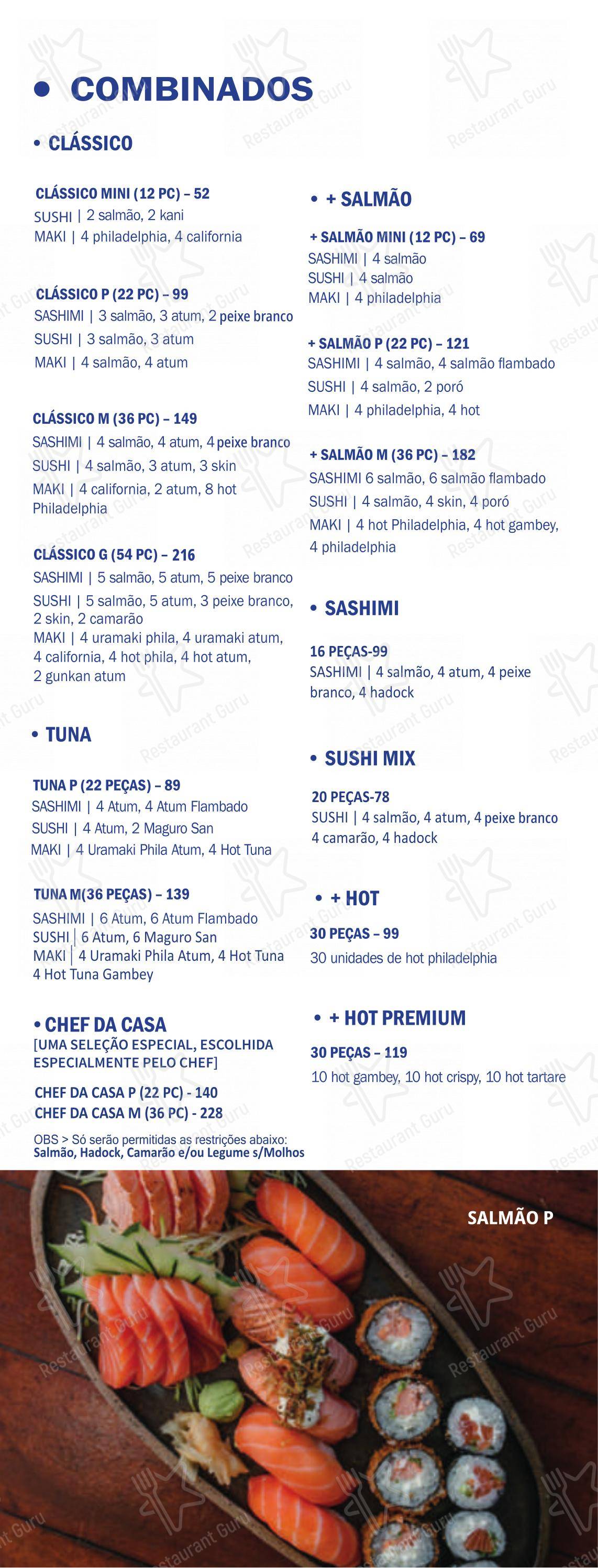 Menu bar para Oki Oki Gávea em Rio de Janeiro