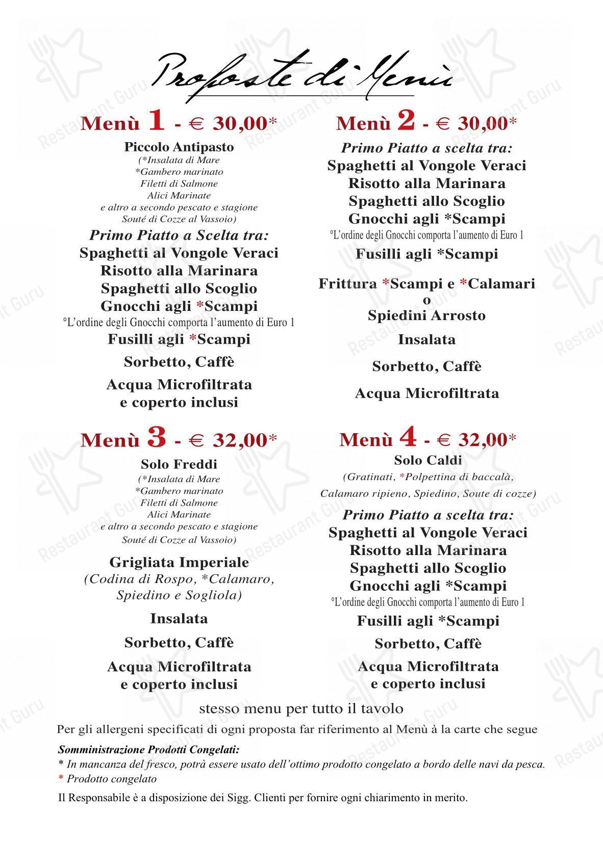 PiPè in Pescara - Menu bar