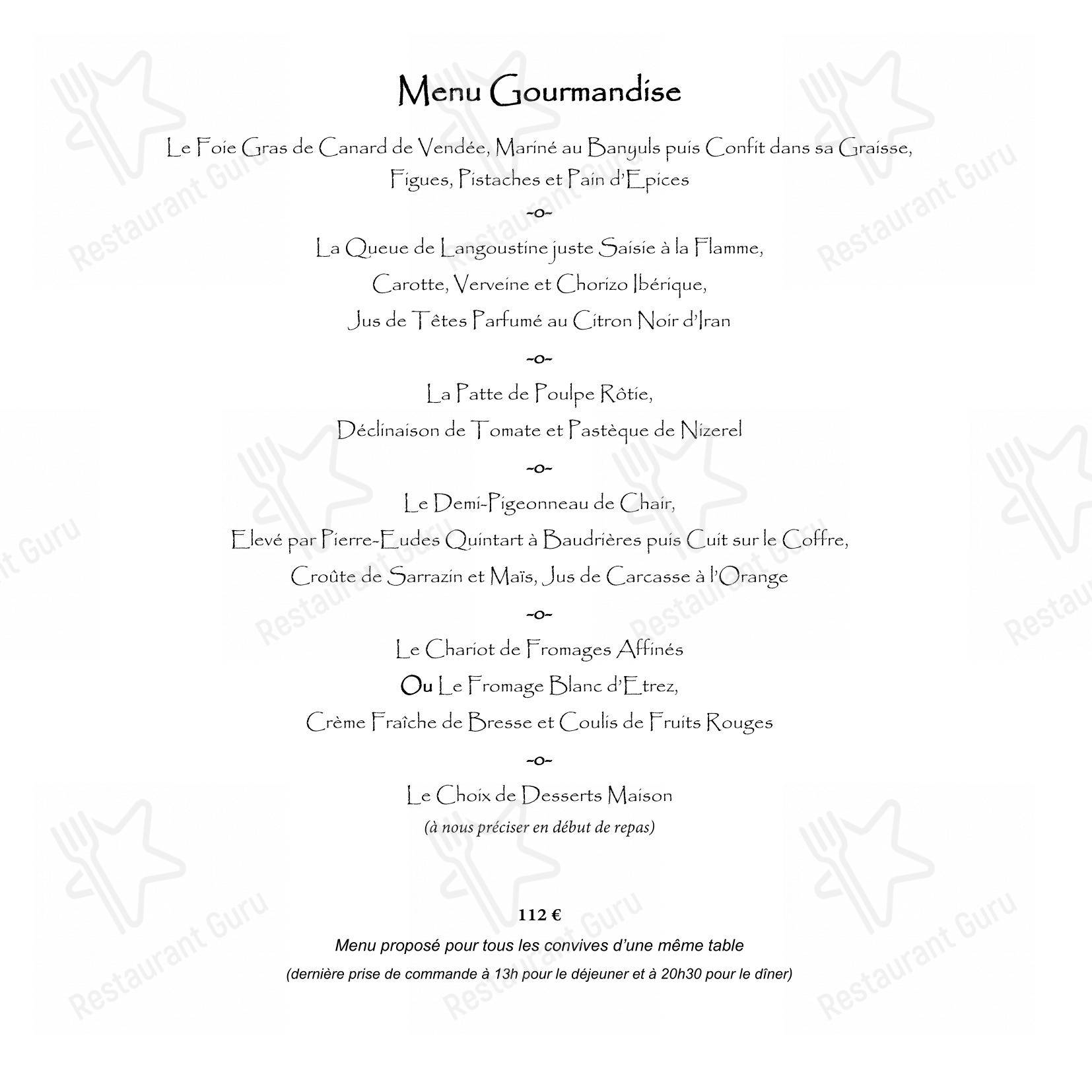 Menu bar pour Restaurant LE RAISIN dans Pont-de-Vaux