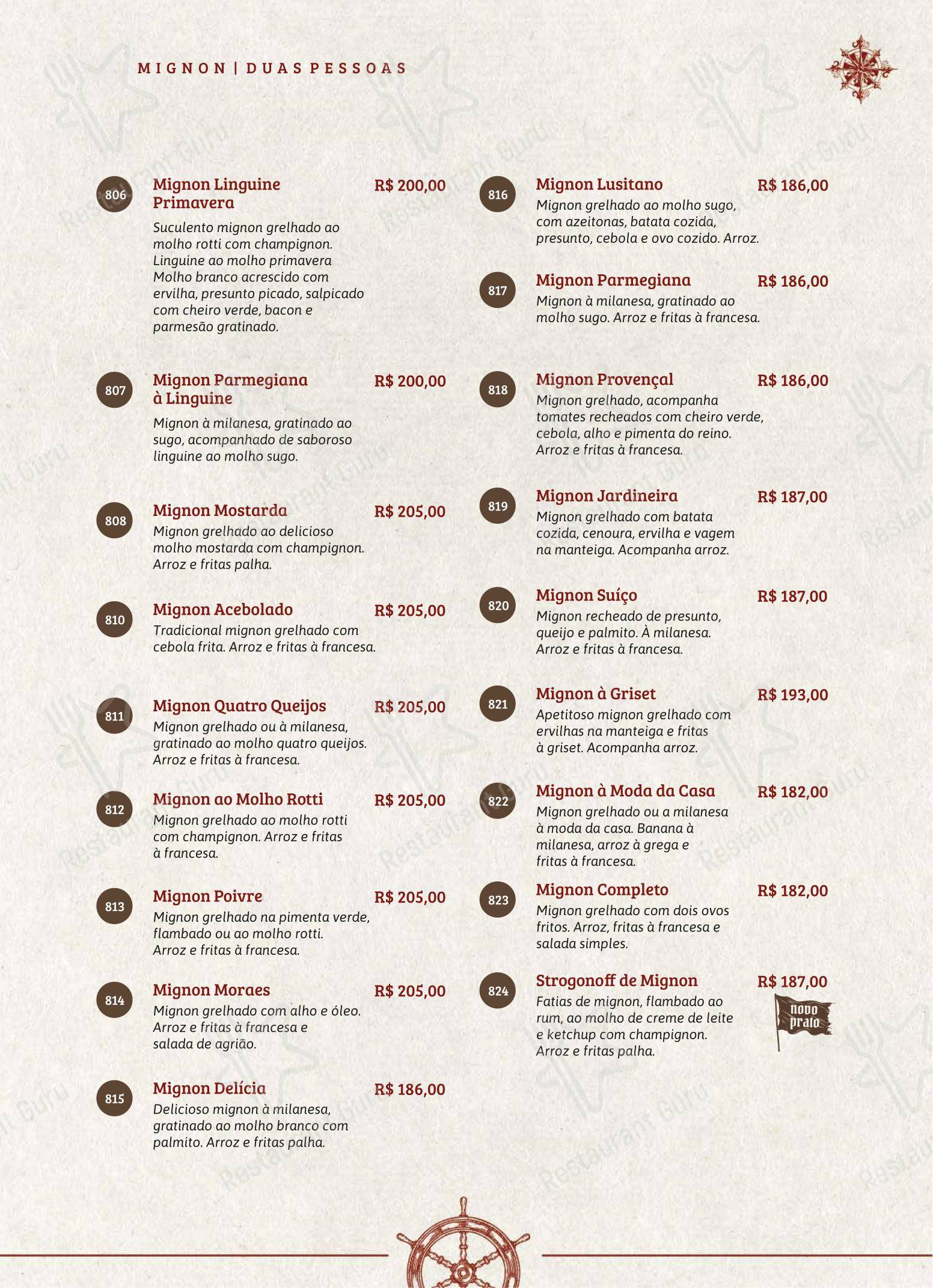 Menu bar para Restaurante Tortuga restaurante