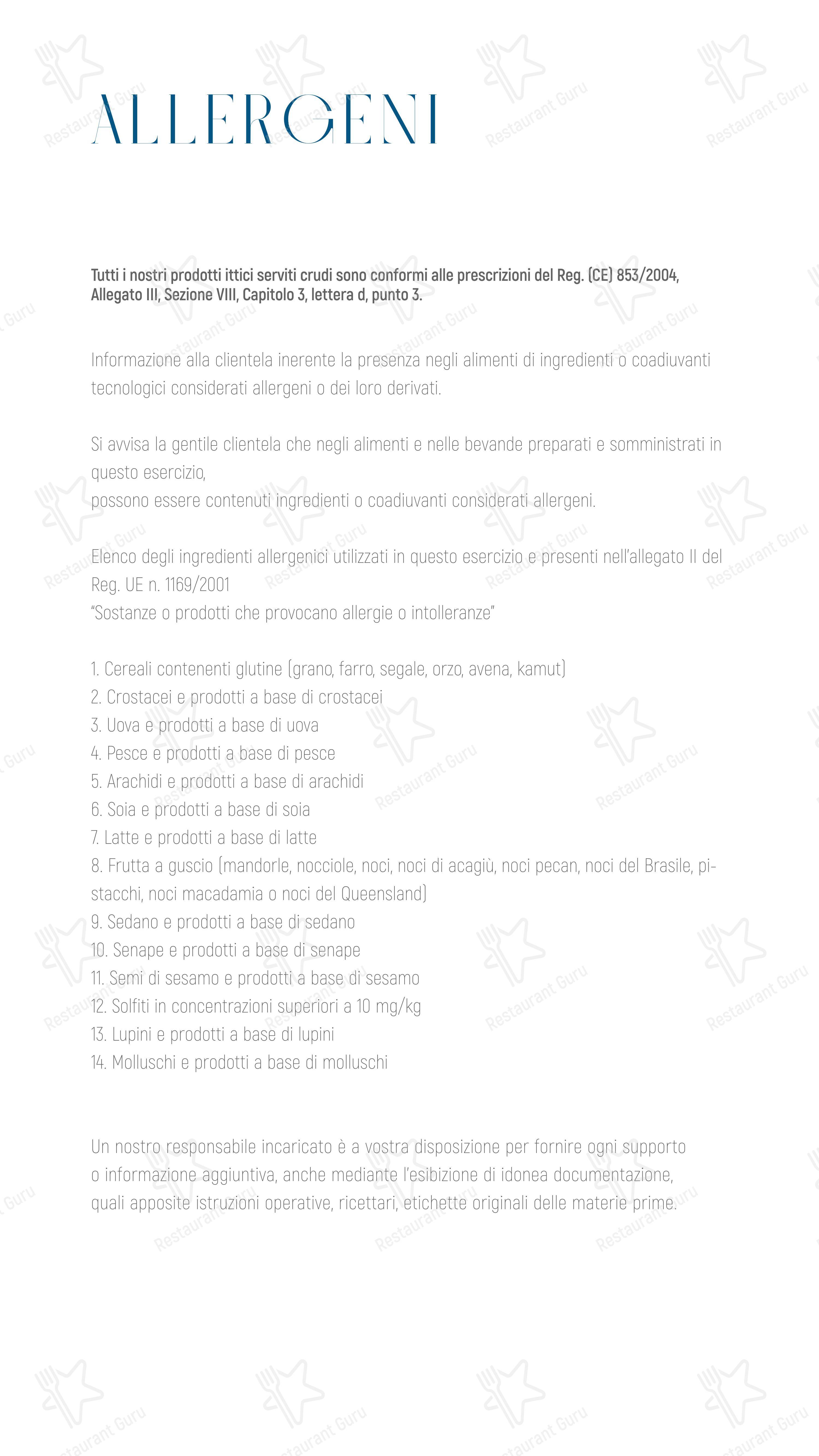 Menu di Ristorante Gina - Menu