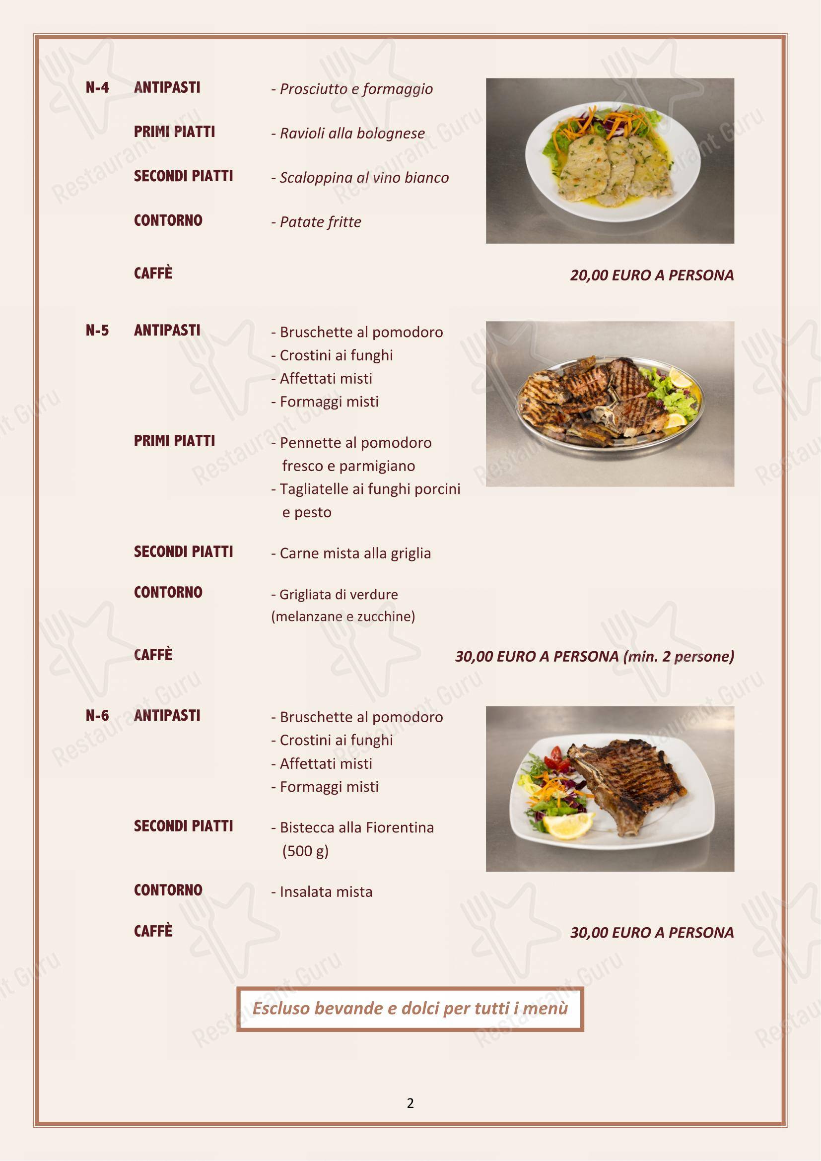 Menu per Ristorante Pizzeria Da Foffo pizzeria