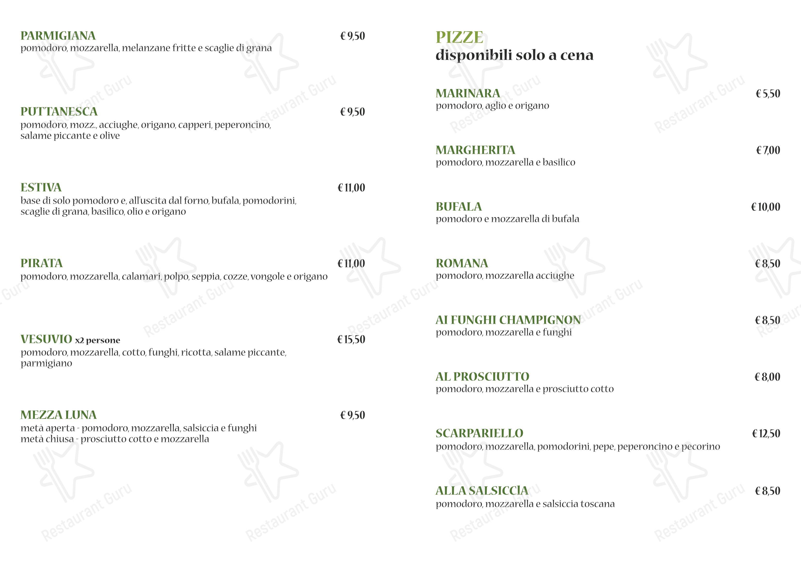 Menu di Ristorante Pizzeria Il Torrione - Menu