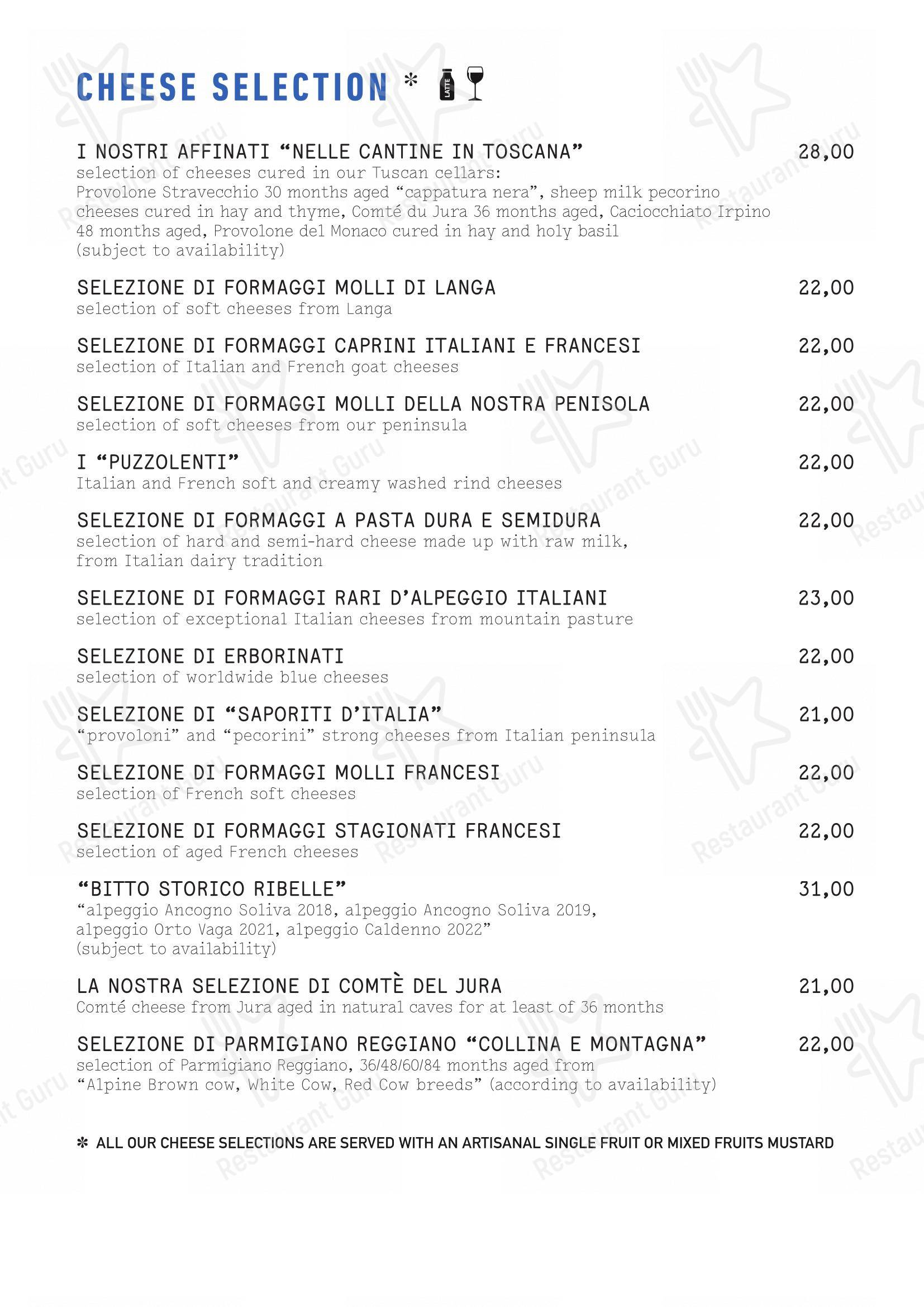 Menu pour Roscioli Salumeria con Cucina - 菜单