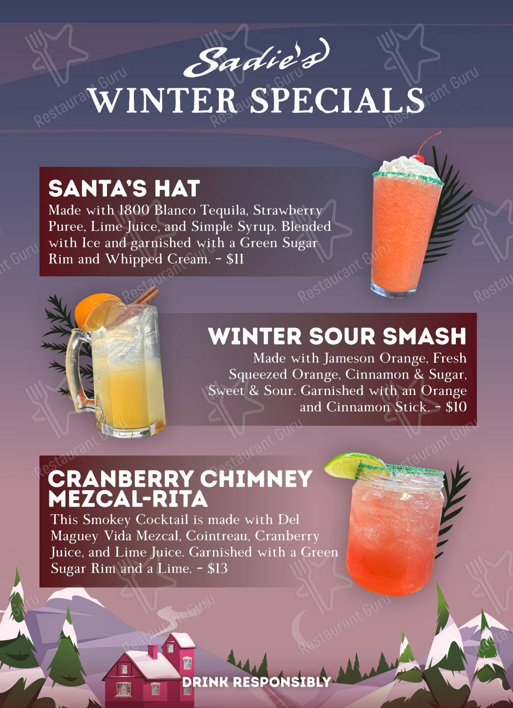 Menu at Sadie's of New Mexico restaurant, Los Ranchos de Albuquerque ...
