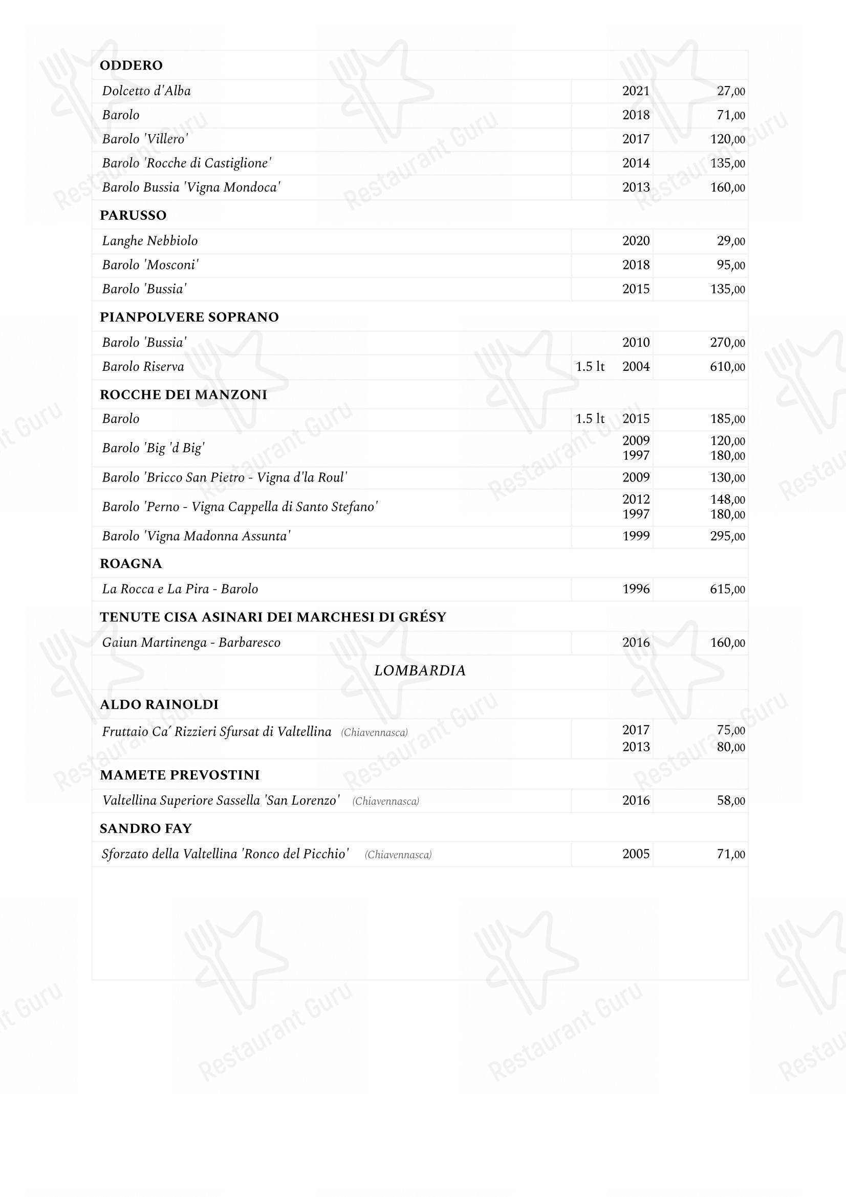 Menu di Saviotti - 菜单