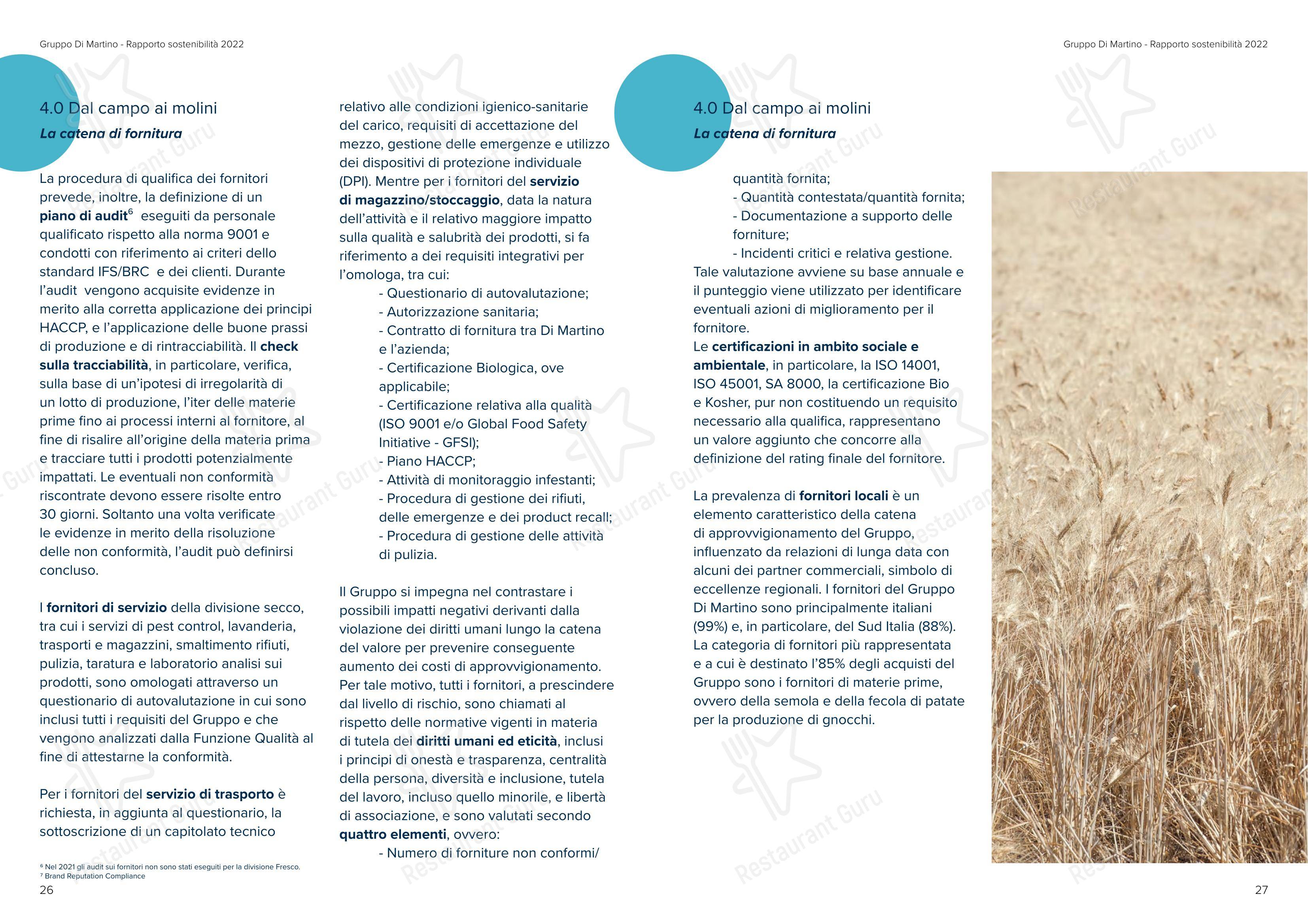 Menu di Sea Front Di Martino Pasta Bar - Menu