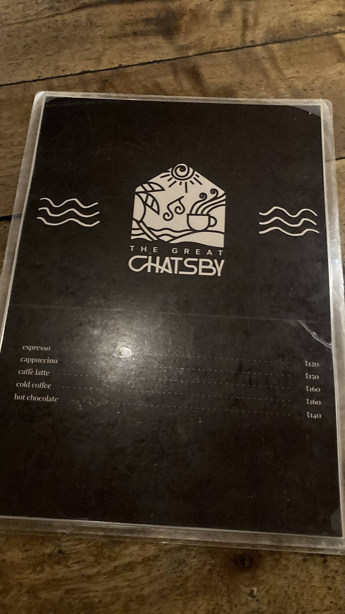 The Great Chatsby menu