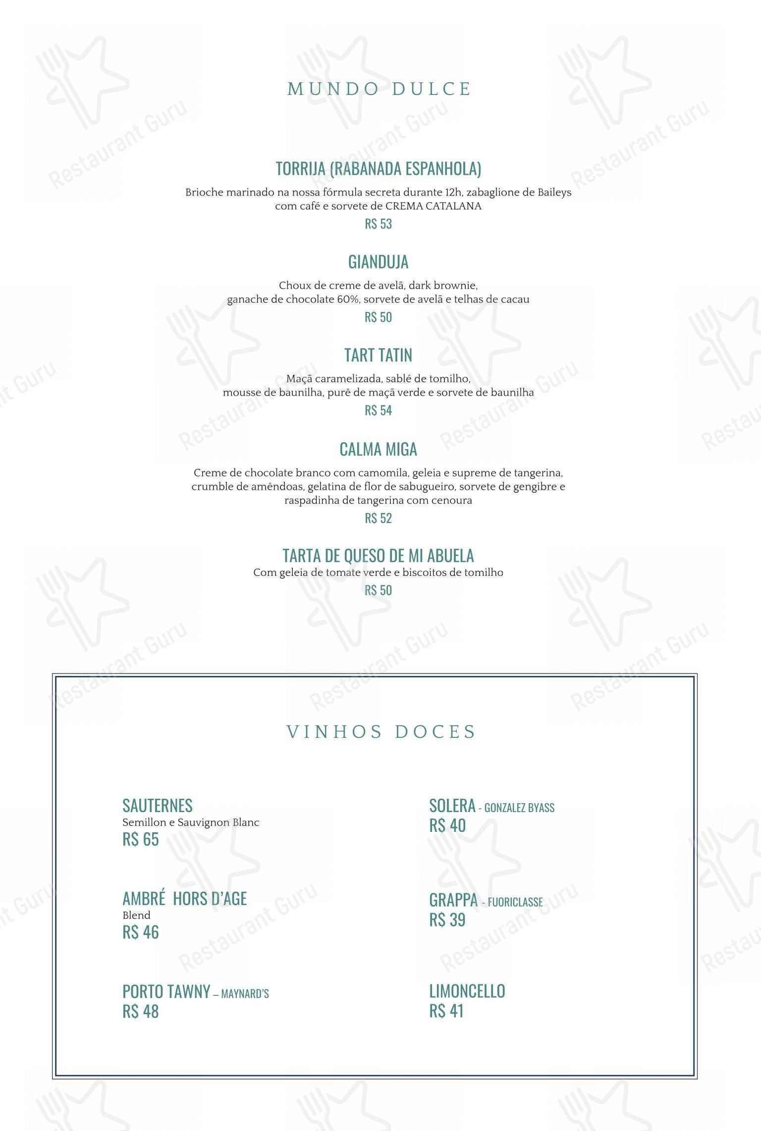 Menu para Tanit Culinária Espanhola restaurante