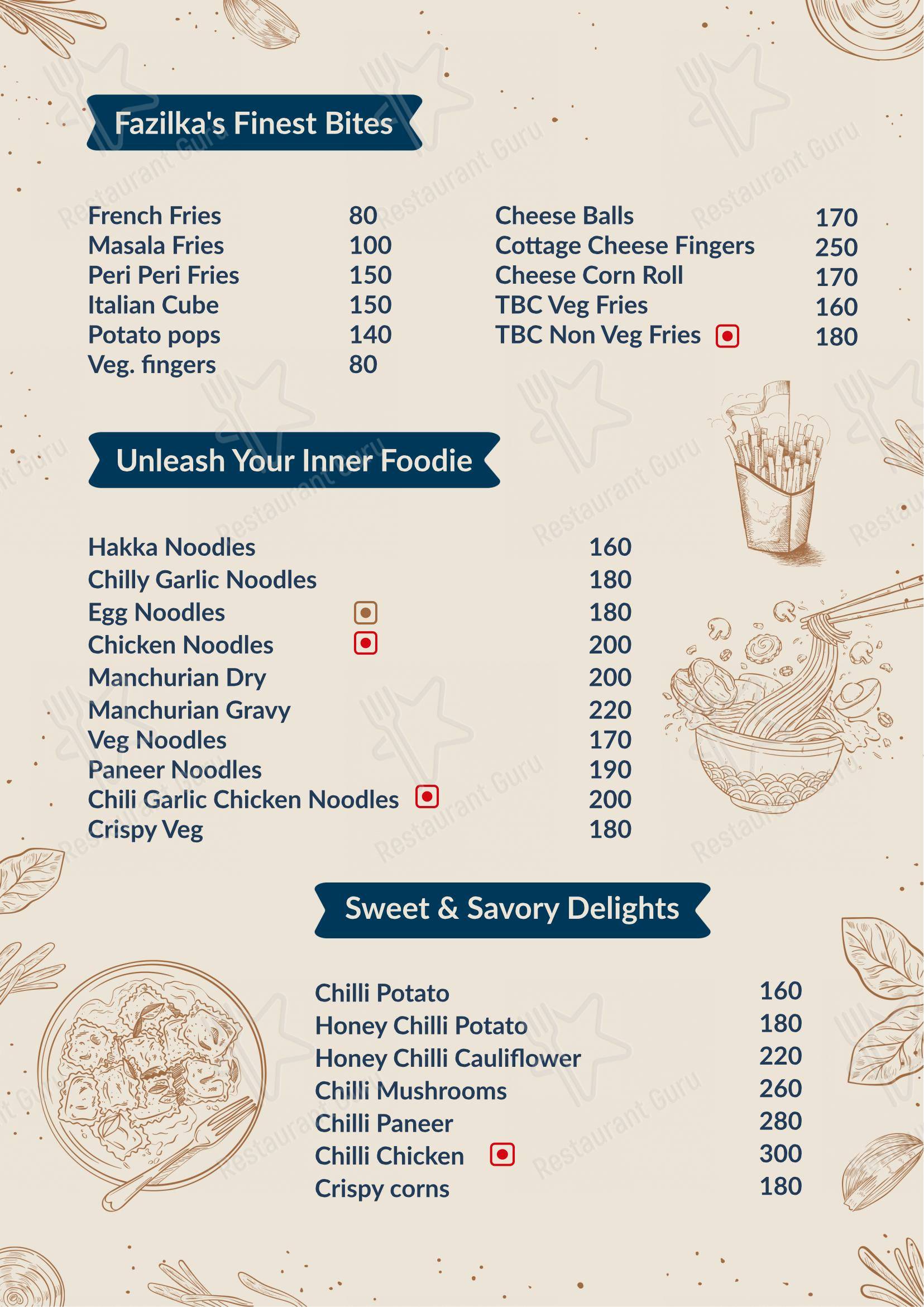 The Brar's Cafe - Menu