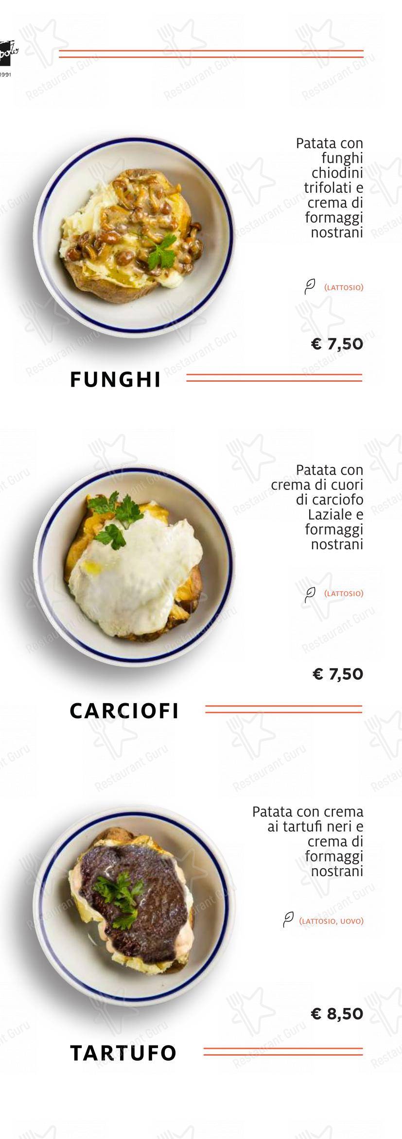 Menu di Tiepolo - Bistrot Bottiglieria (Via G Battista Tiepolo) - 菜单