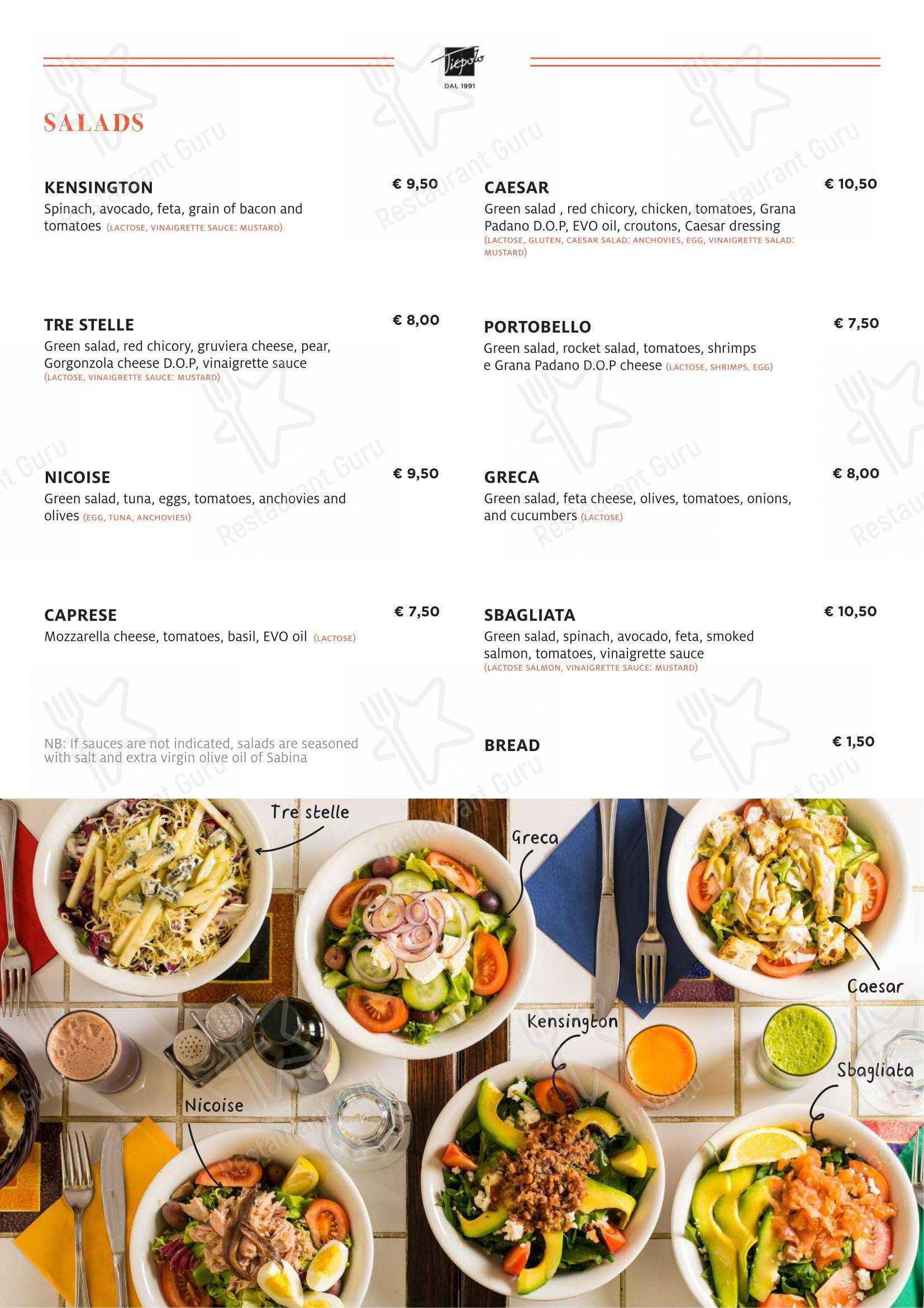 Menu bar per Tiepolo - Bistrot Bottiglieria (Via G Battista Tiepolo) pub & bar