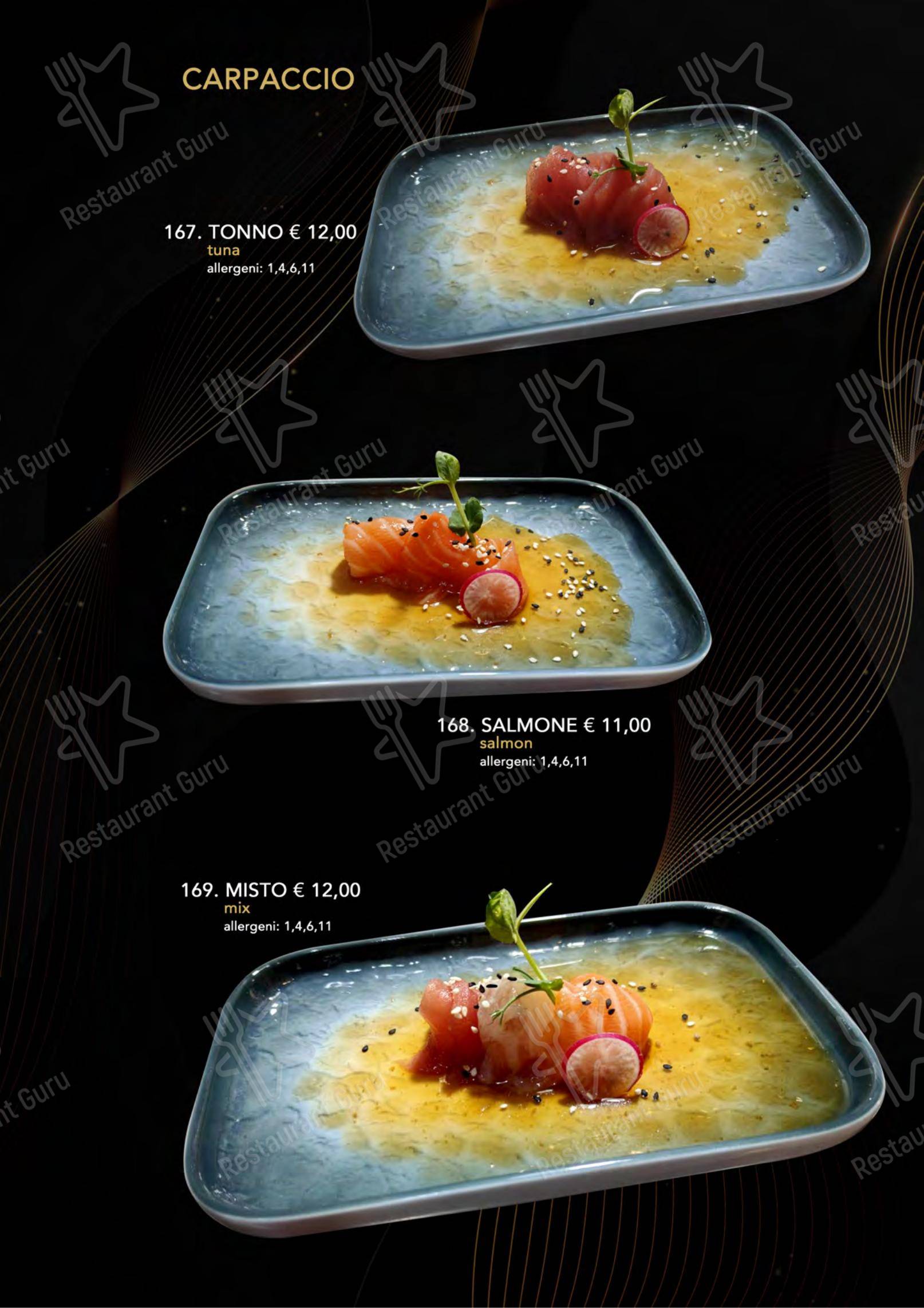 Menu bar per Yugo ristorante