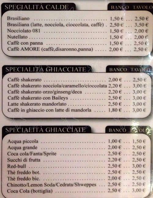 Menu di 081 Cafè 