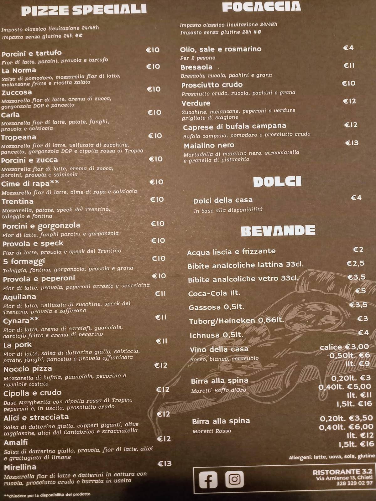 Menu di 3.2 Pizza & Arrosticini 