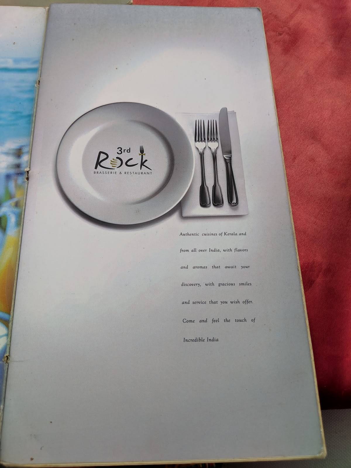 3rd Rock Brasserie & Restaurant menu