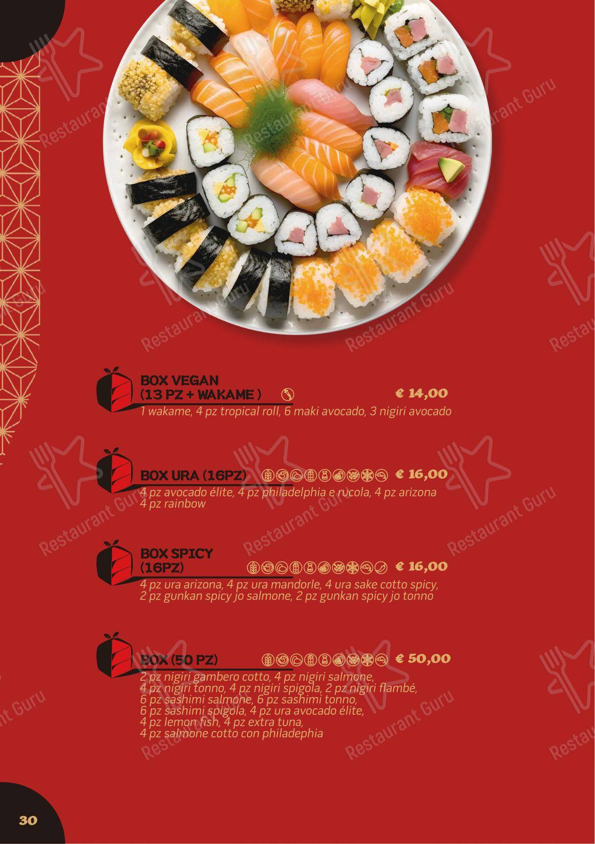 Menu di 5+1 Bentoroma - Menu