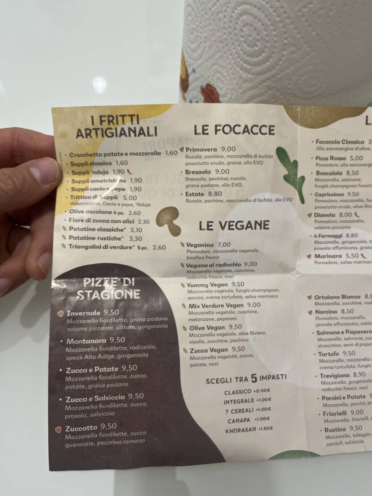 Menu di 5 Sapori - Pizza Artigianale | Casetta Mattei 