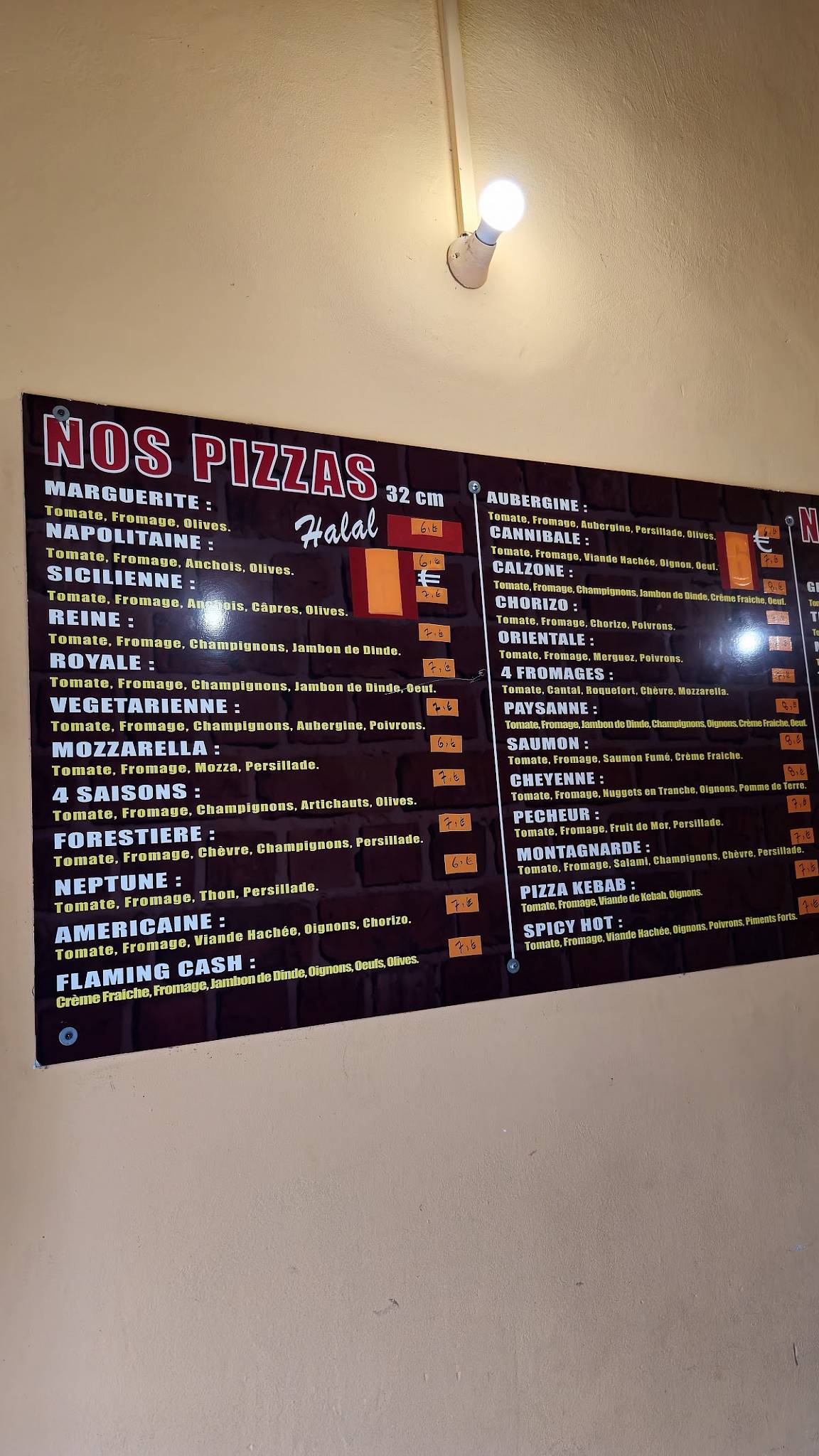 Menu de 7 DAYS Pizza à Nice