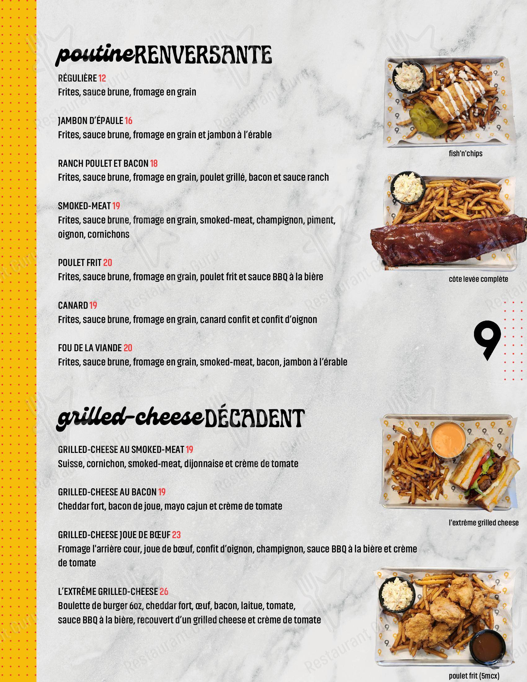 9 resto déjeuner dans Rimouski - Основное меню
