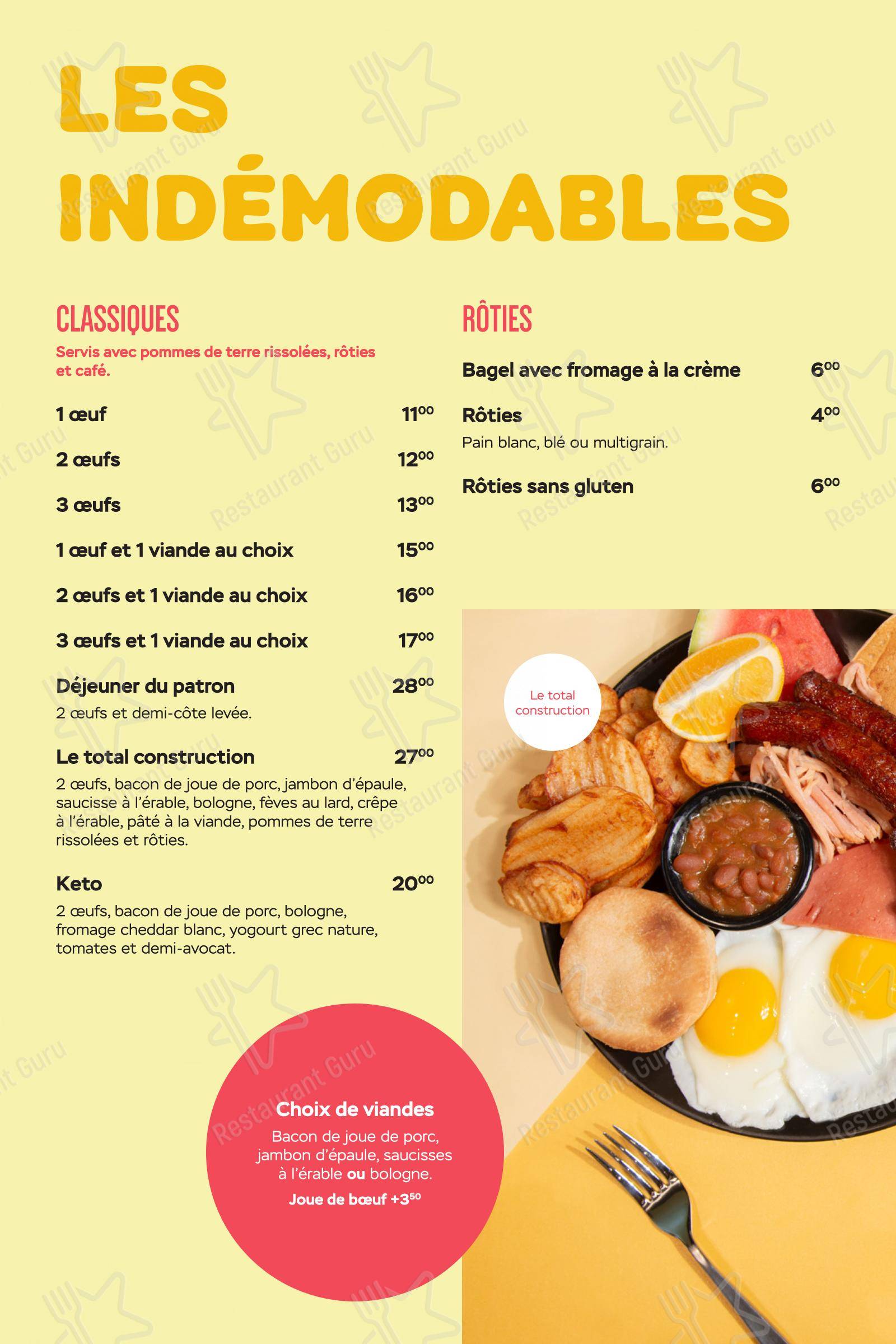 Menu pour 9 resto déjeuner restaurant