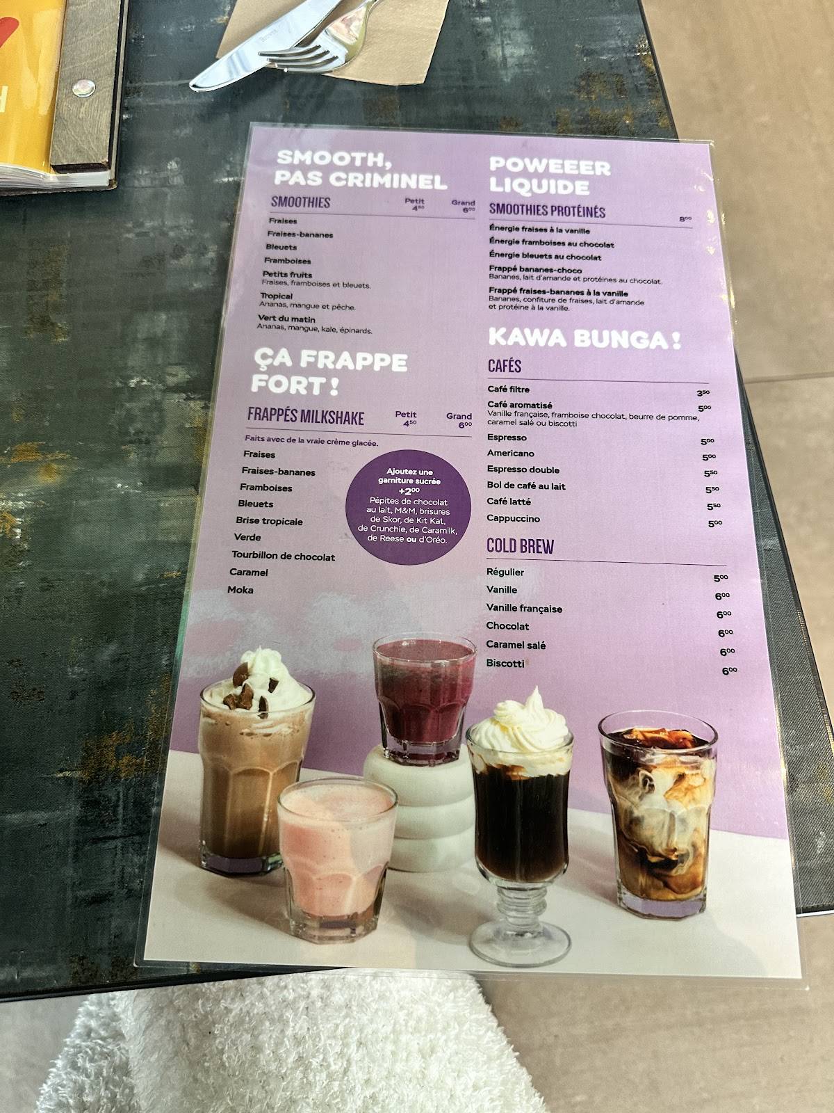Menu de 9 resto déjeuner