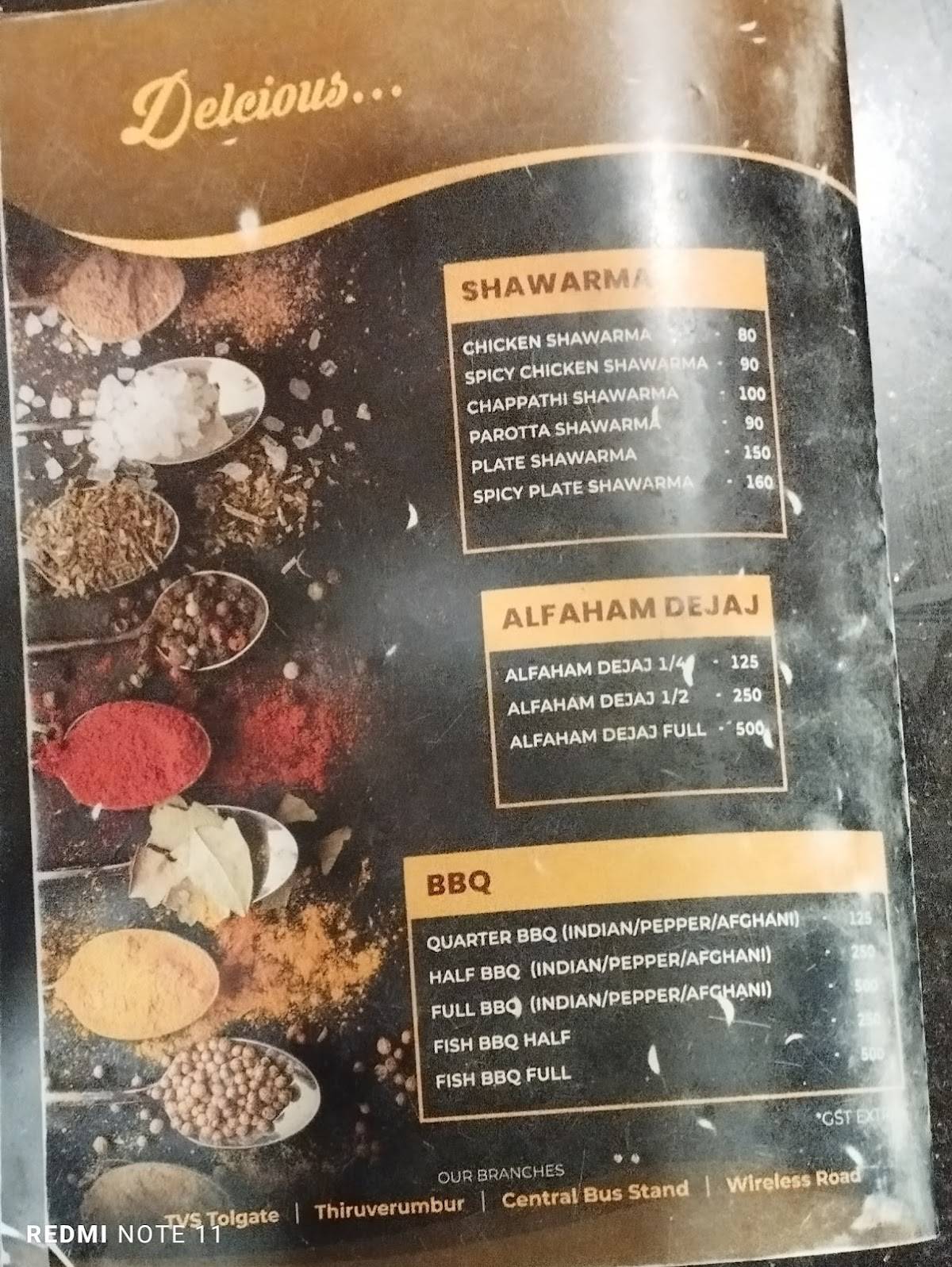 A1 Nonveg Hotels menu
