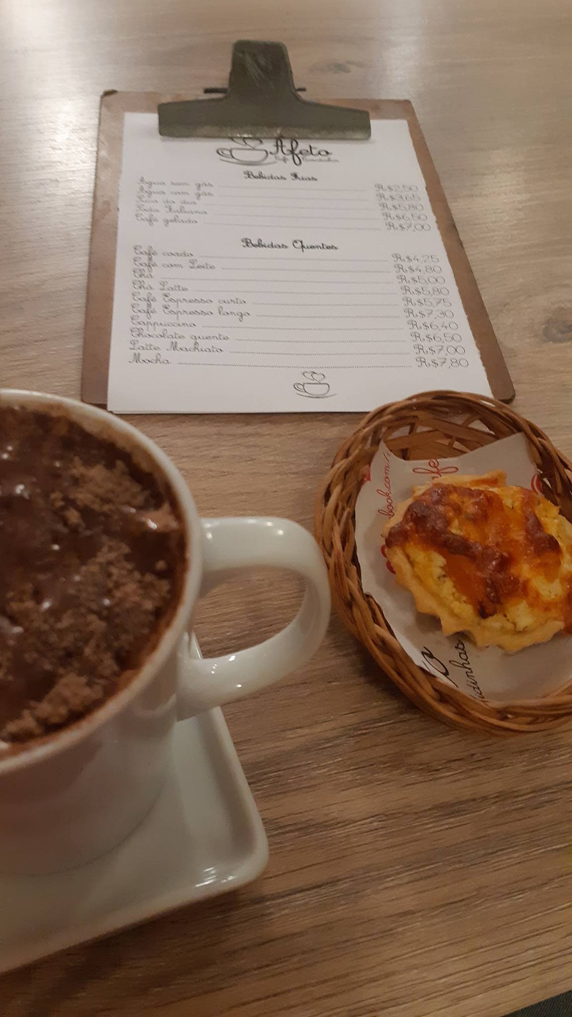 AFETO Café e Comidinhas cardápio