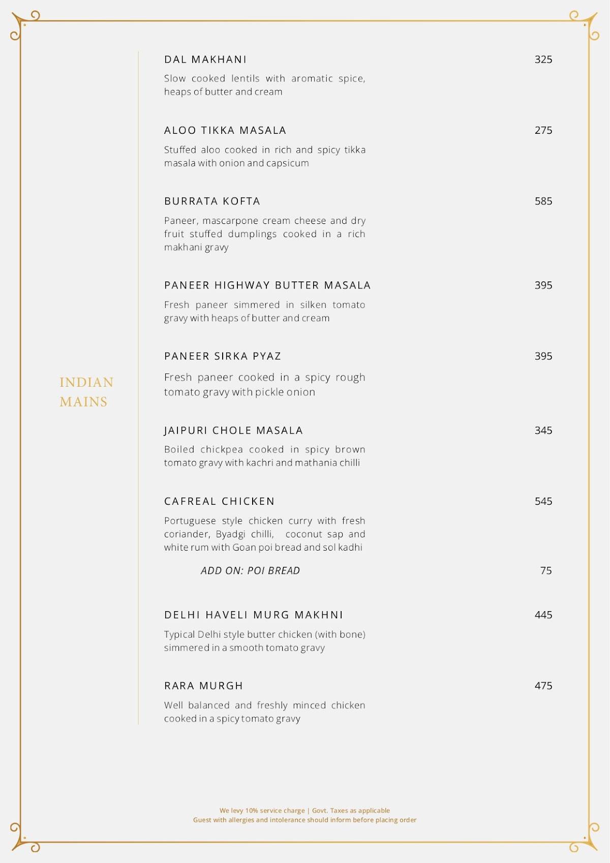 AIR 1910 menu