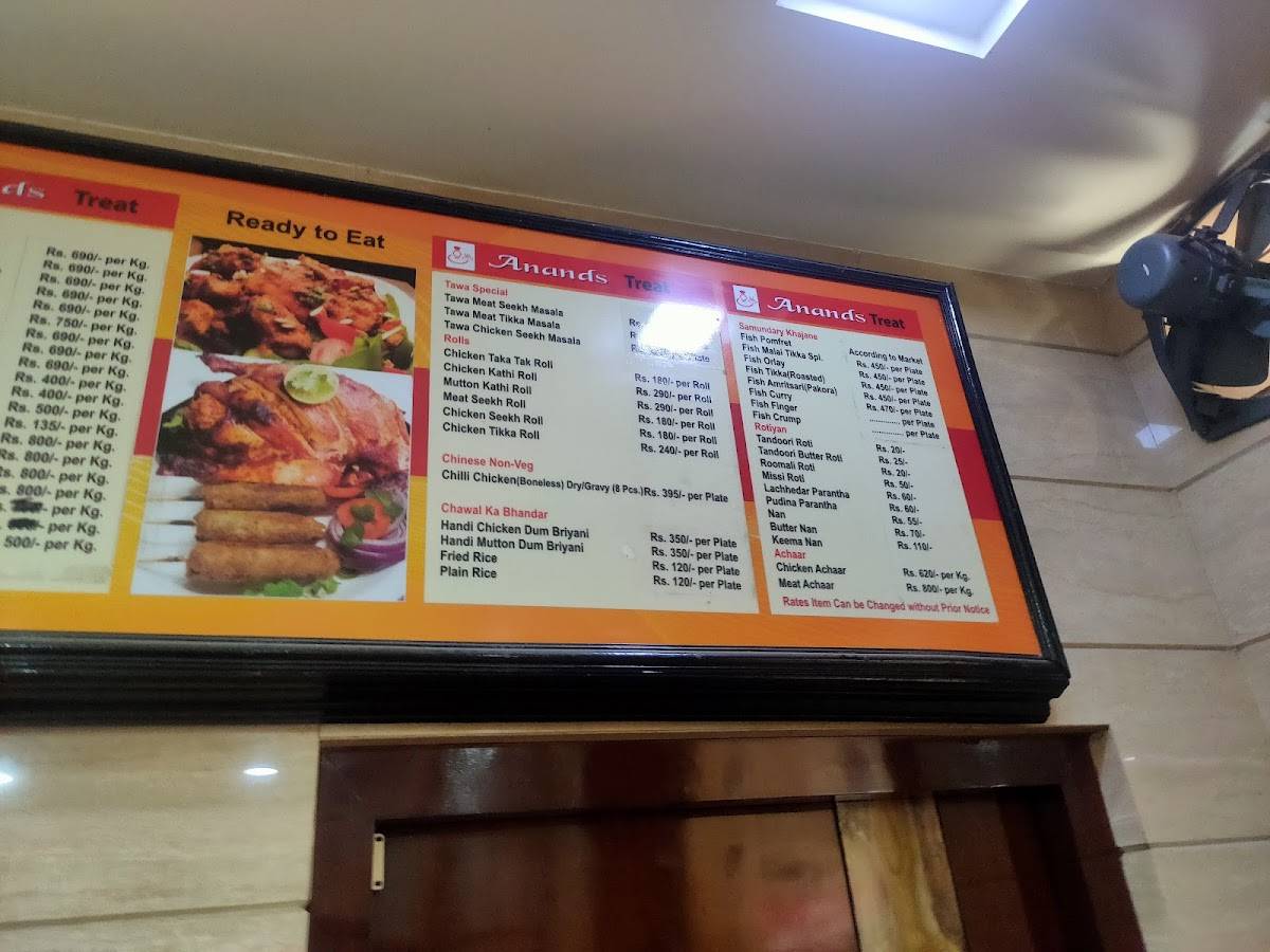 ANAND CHICKEN (NAYA GANJ) menu