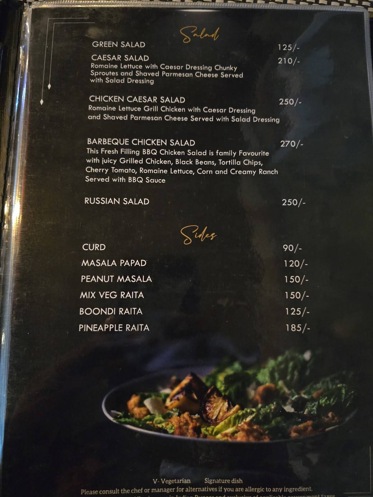 ARMADA Restro & Bar menu