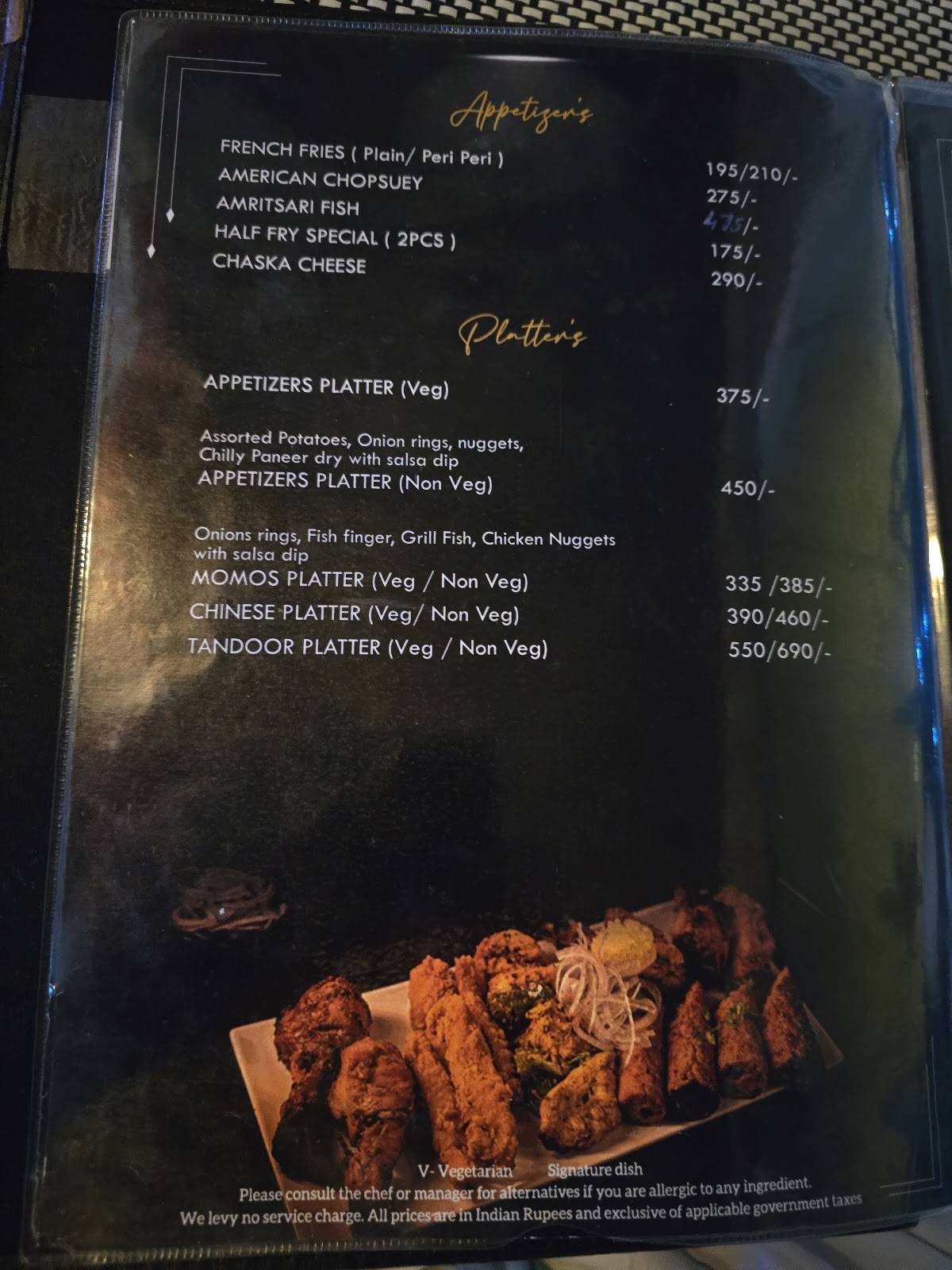 ARMADA Restro & Bar menu