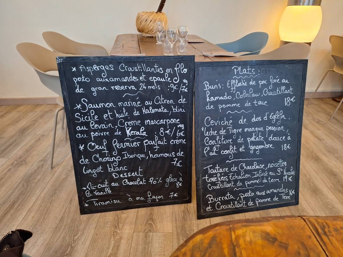 Menu de ASSAFRE restaurant et petite épicerie