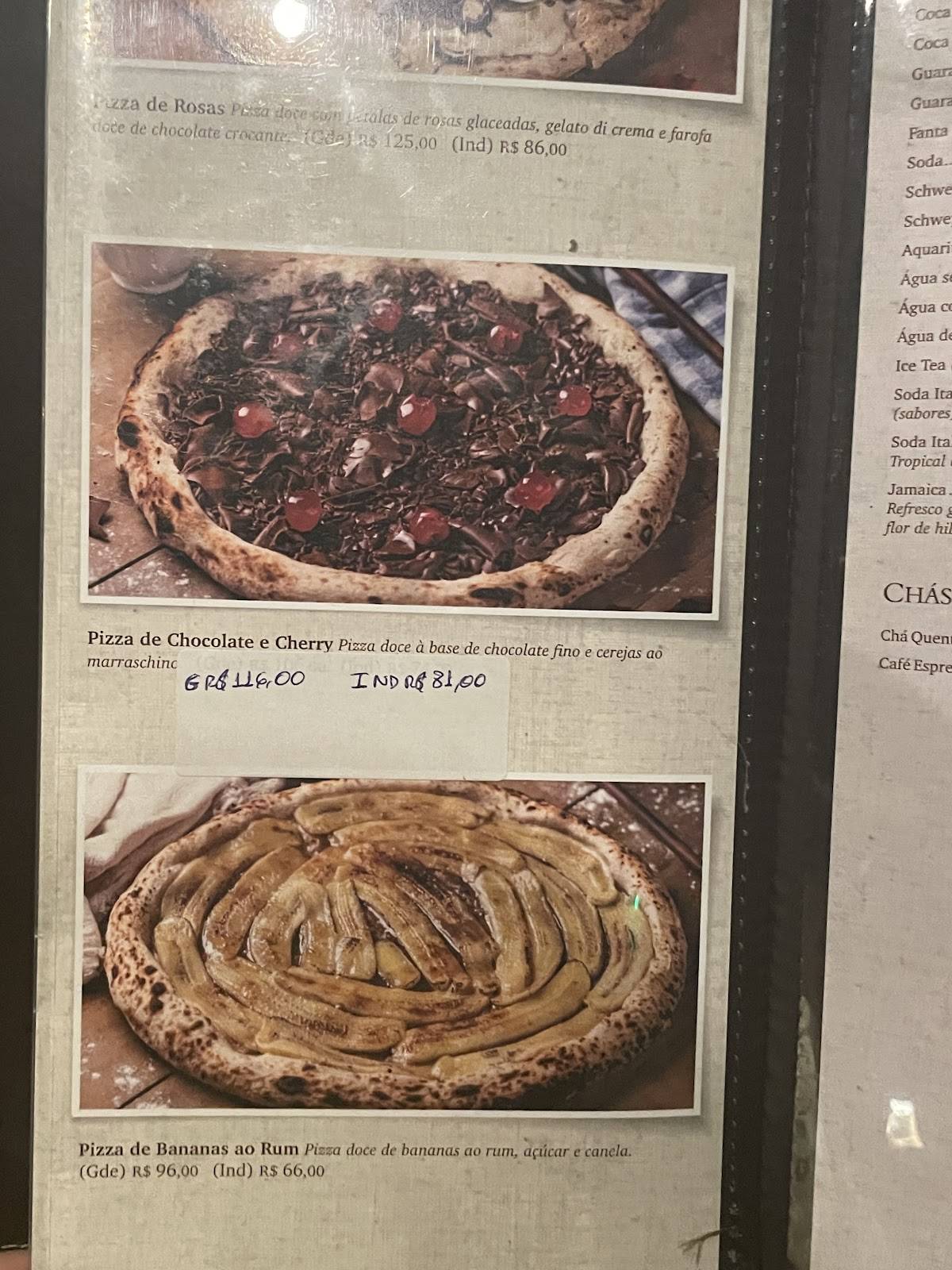 AVENIDA PAULISTA PIZZA BAR cardápio