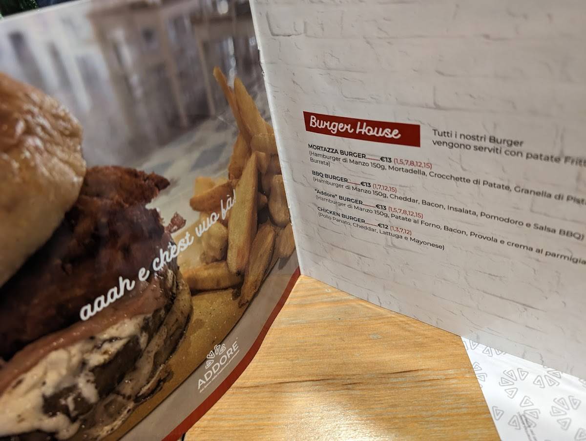 Menu di Addore - Eur 