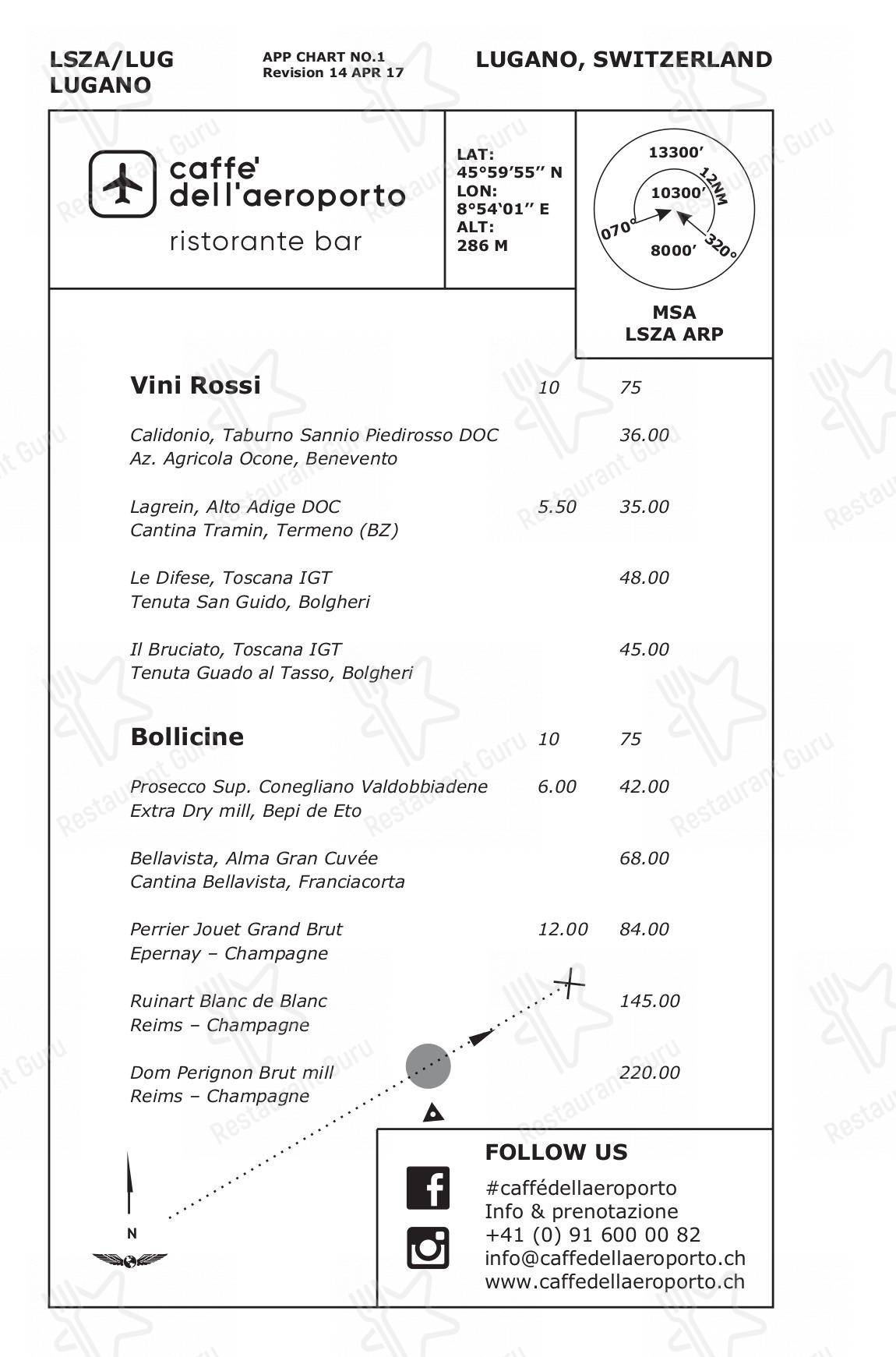 Крафт меню per Caffè dell'Aereoporto in Agno