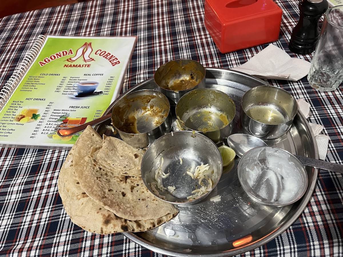 Agonda Corner menu