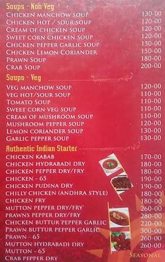 Akshaya Deluxe menu