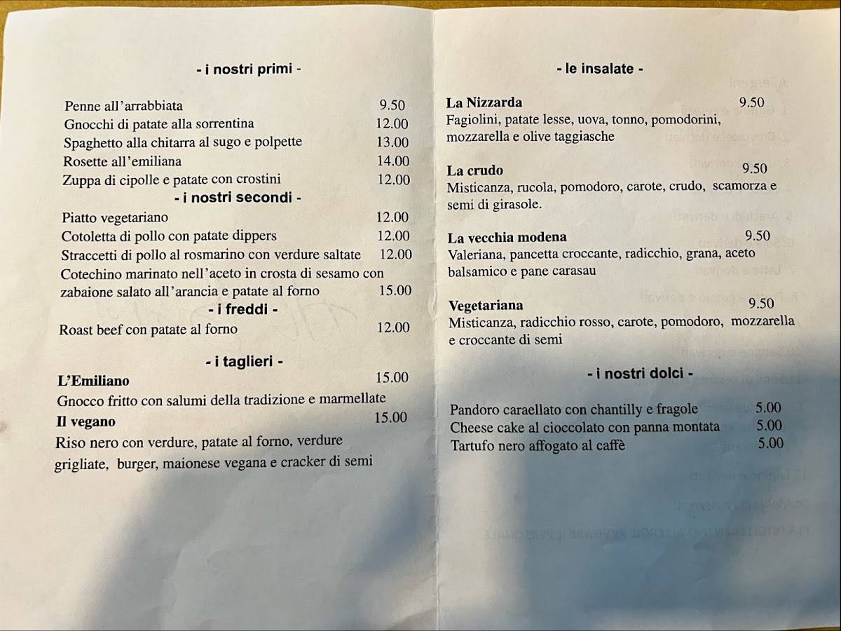 Menu de Al Bistrot