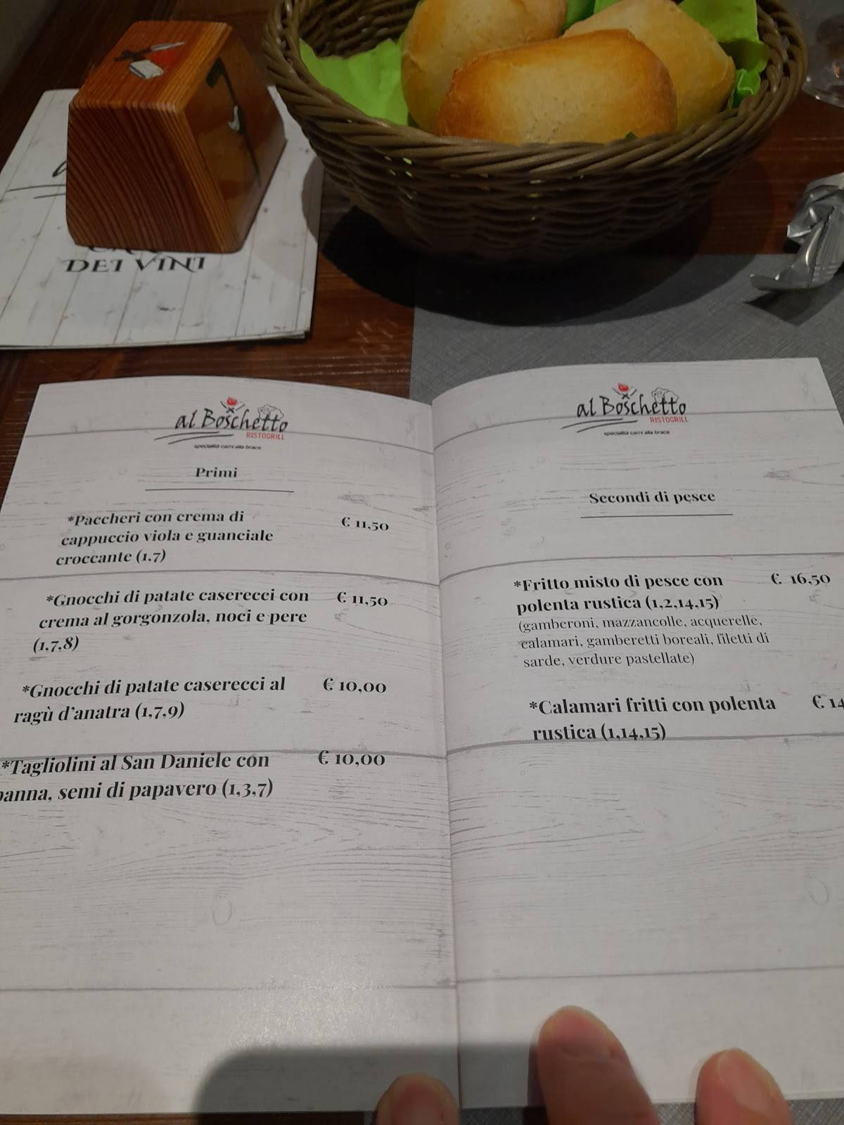 Menu di Al Boschetto Ristogrill 