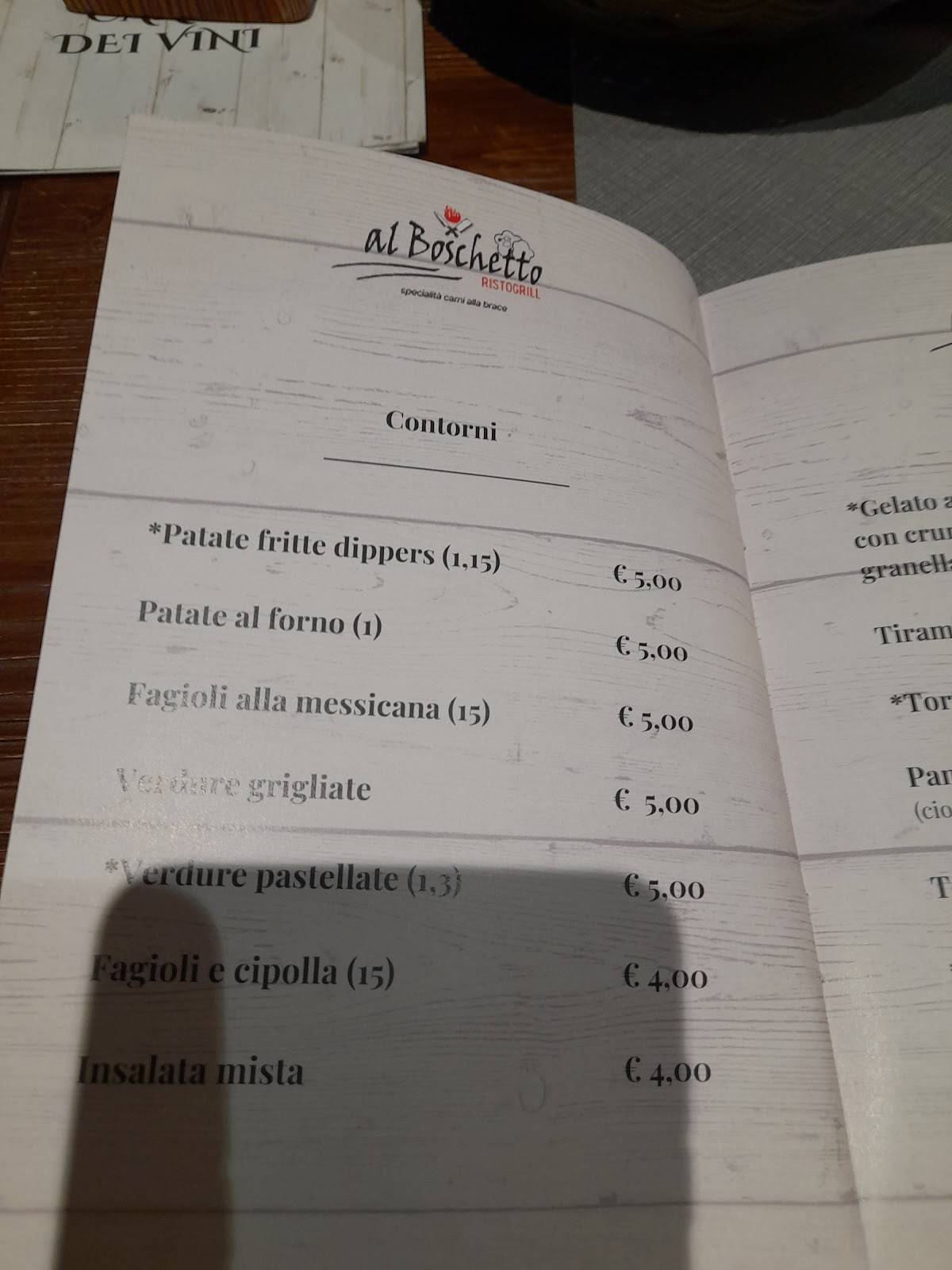 Menu di Al Boschetto Ristogrill 