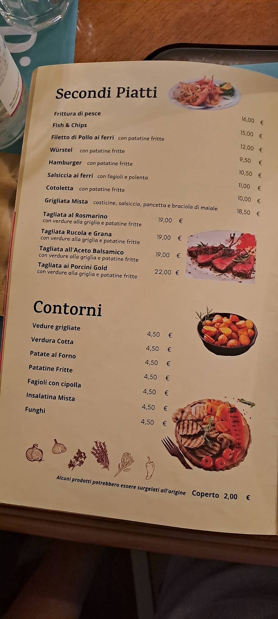 Menu di Al Pioniere 