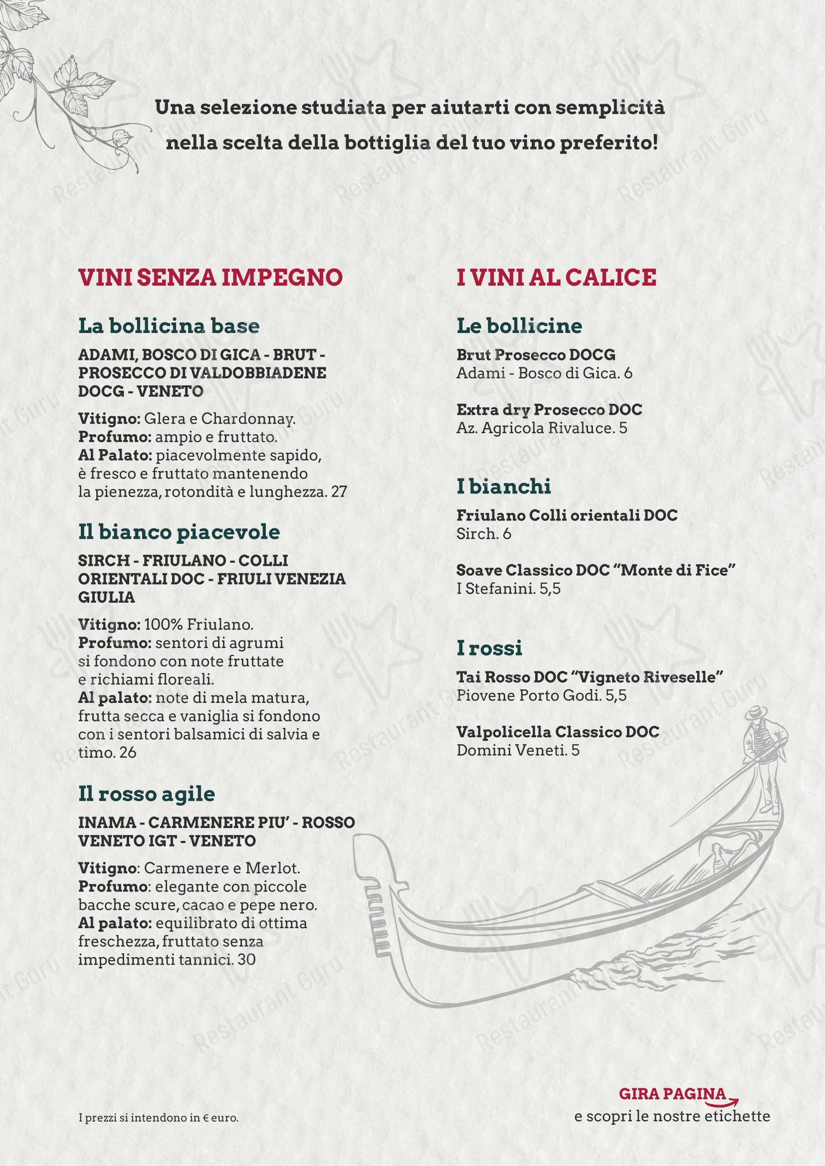 Menu di Al Profeta - Основное меню